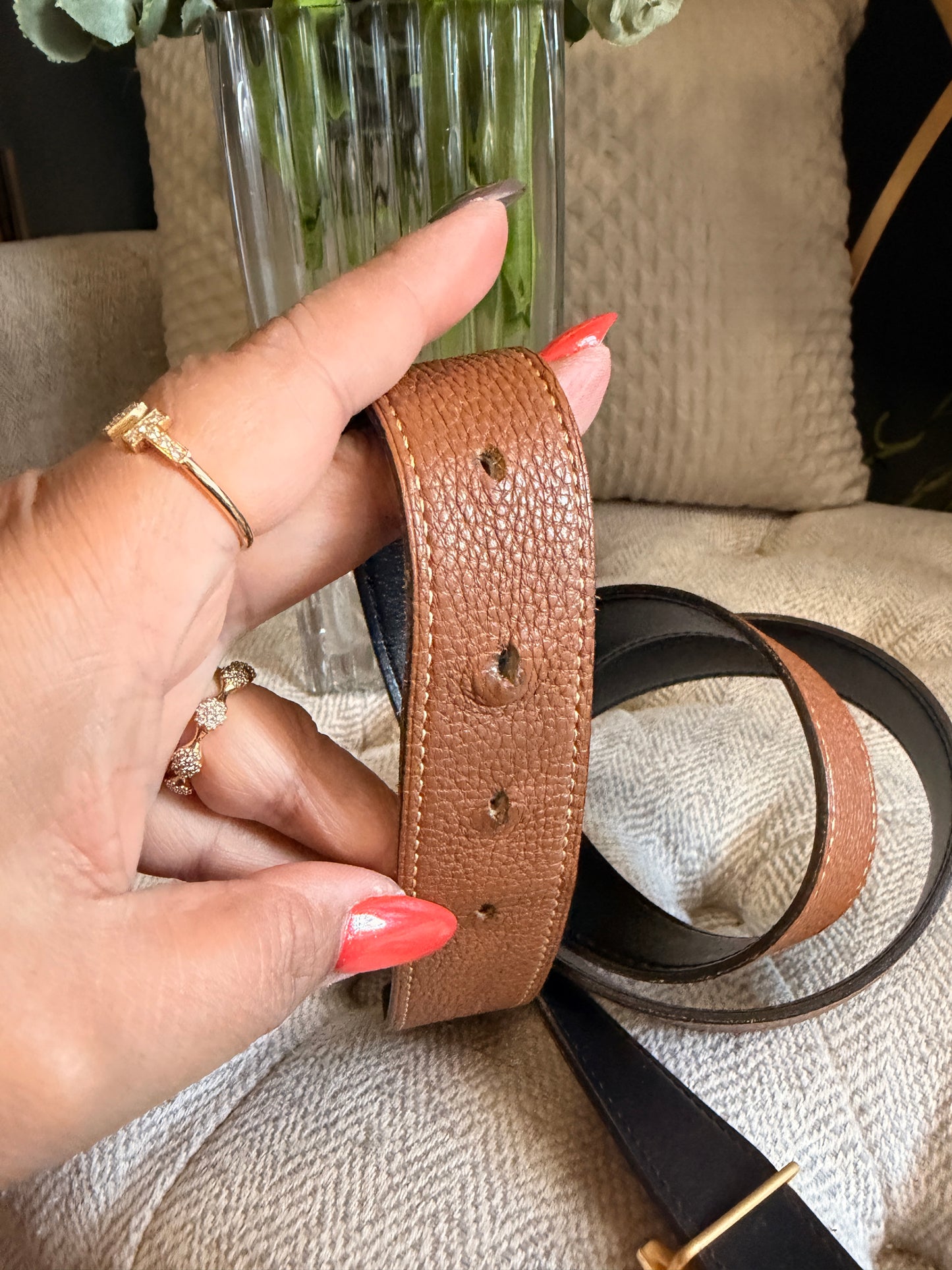 Hermes Constance Belt size 90