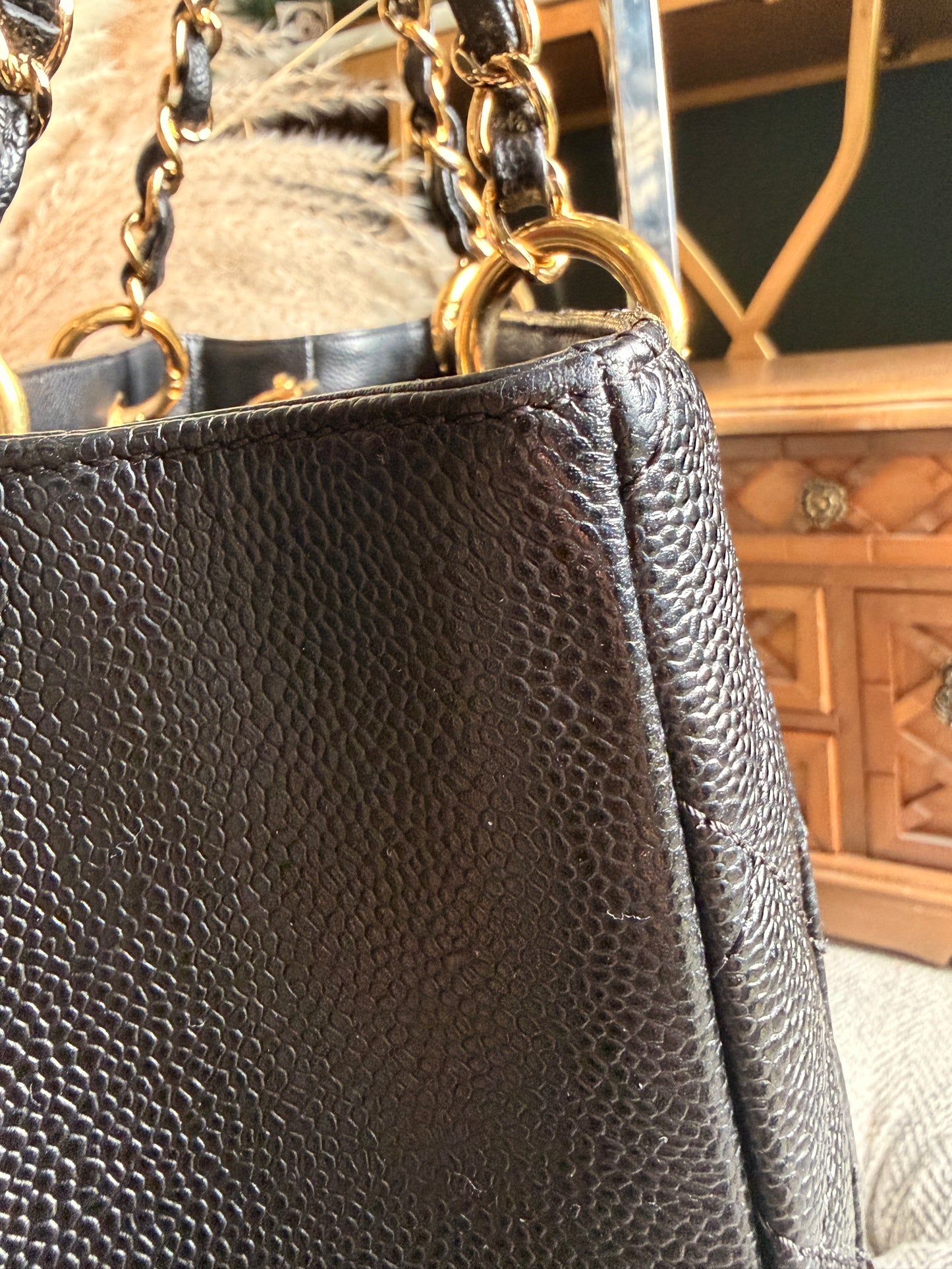 Chanel GST in Black with Gold Hardware