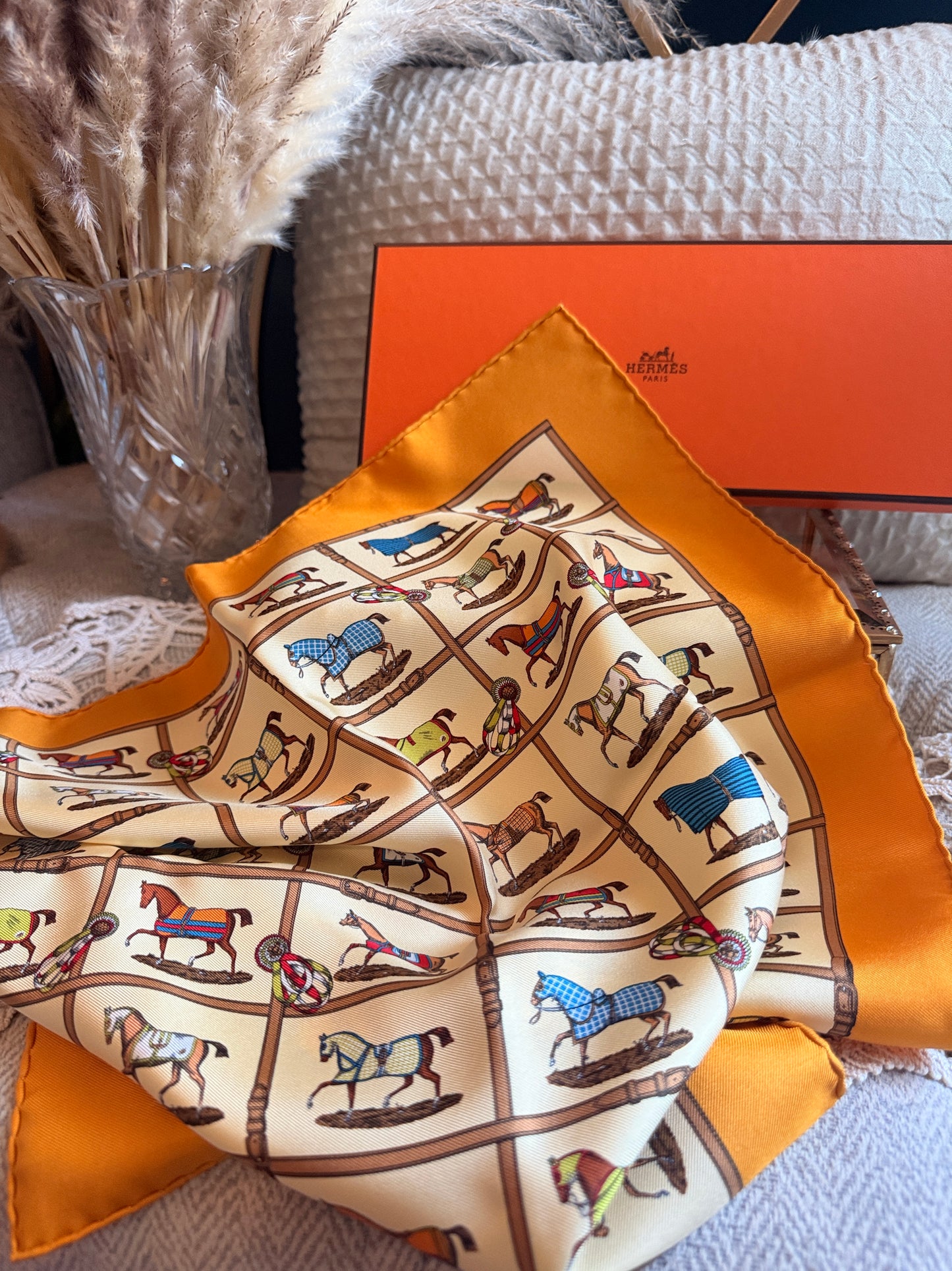 Hermès Petits Chevaux 70x70cm Silk Scarf