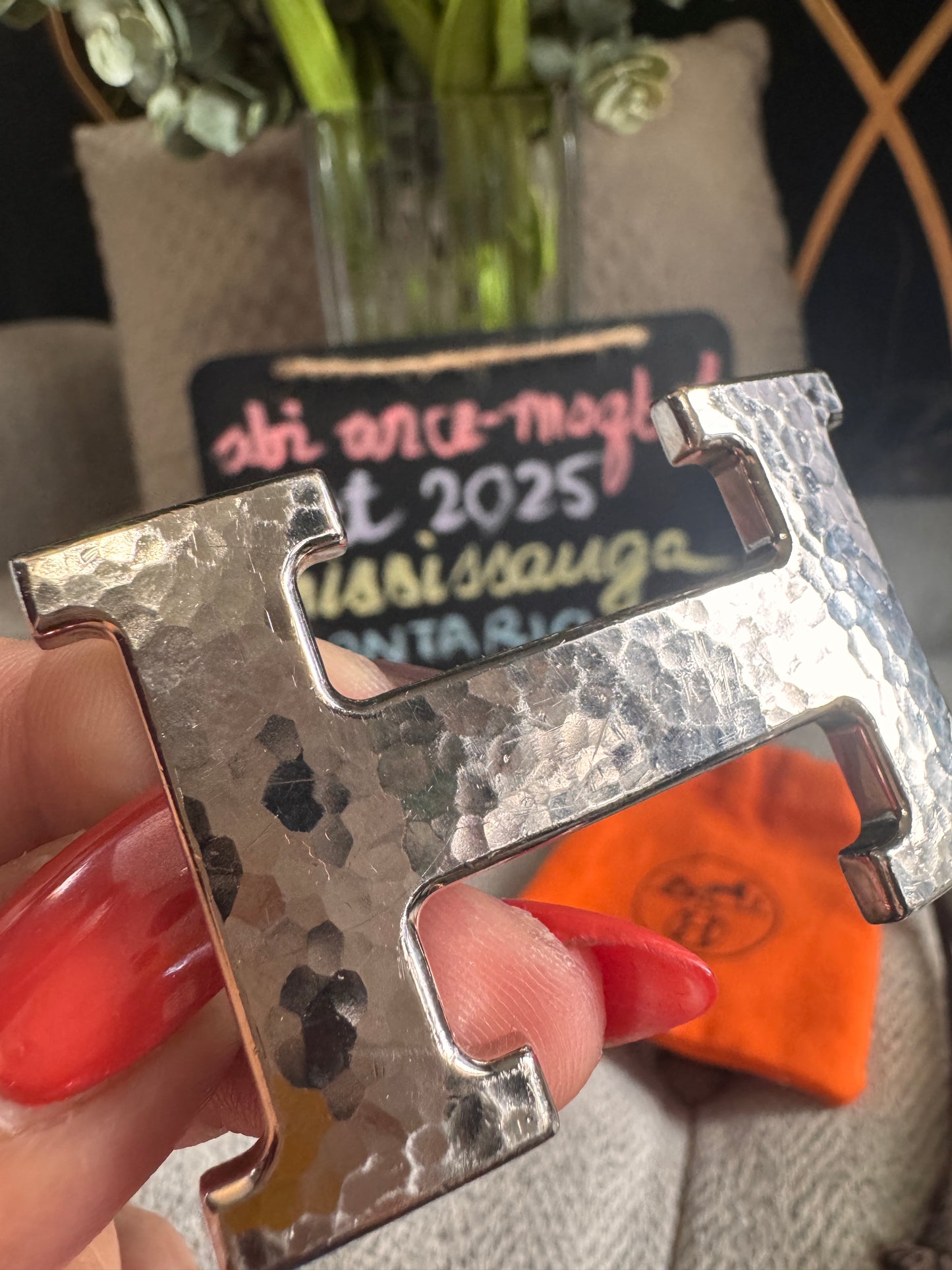 Hermes Belt Buckle Only in Hammered Finish