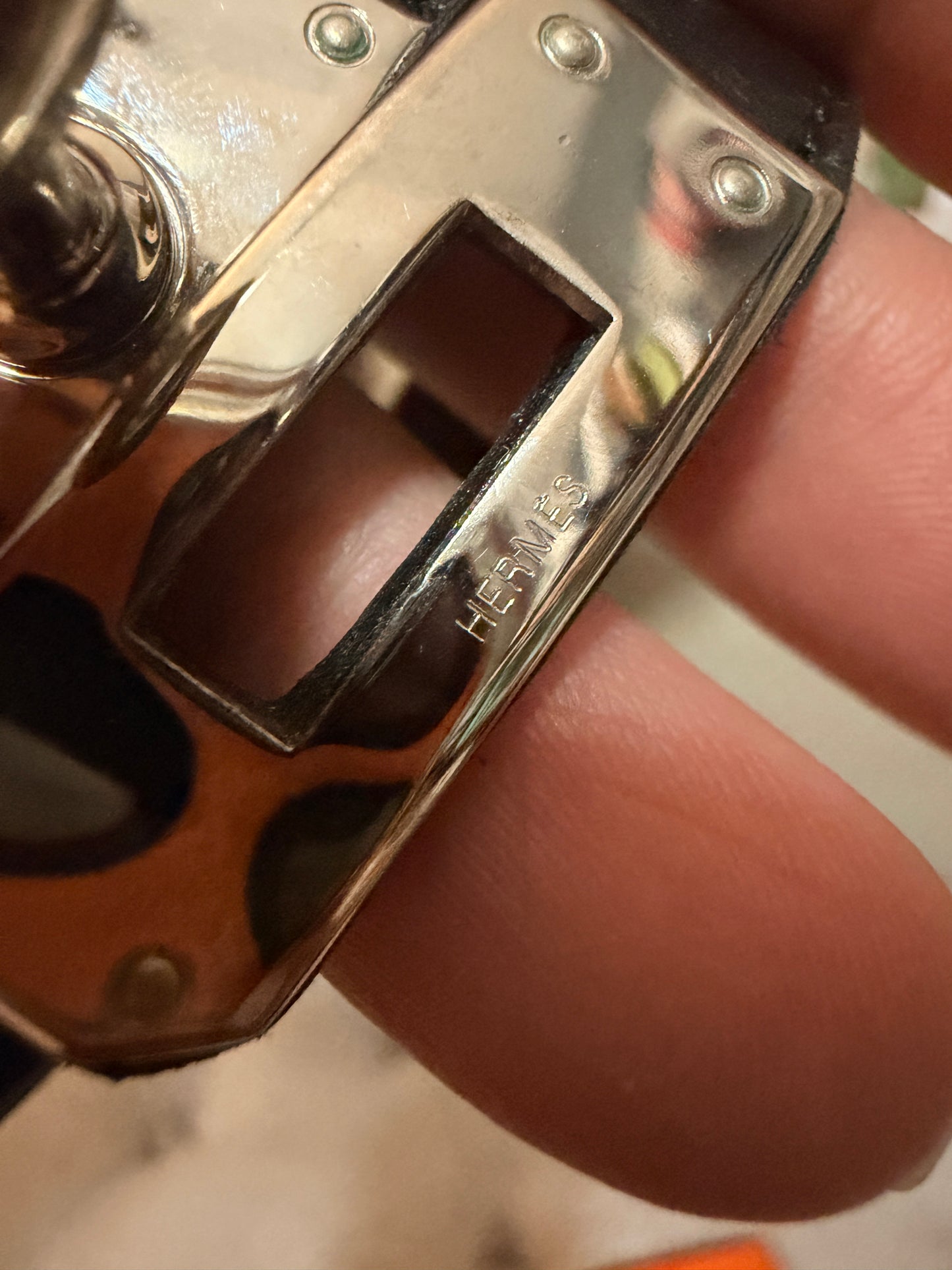 Hermès Kelly Double Tour Bracelet in Silver Hardware