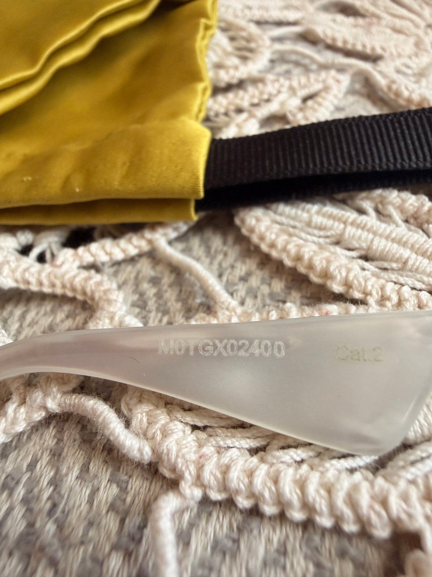 Gucci Black Acrylic Cat-Eye Sunglasses with Pearl Details