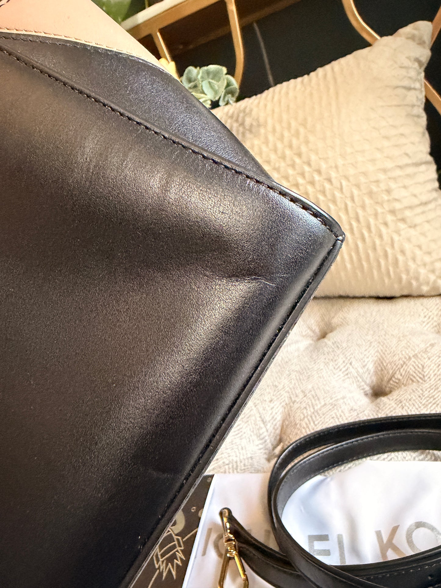 Michael Kors Studio Selma Black and Gold Rocket Bag Limited Edition