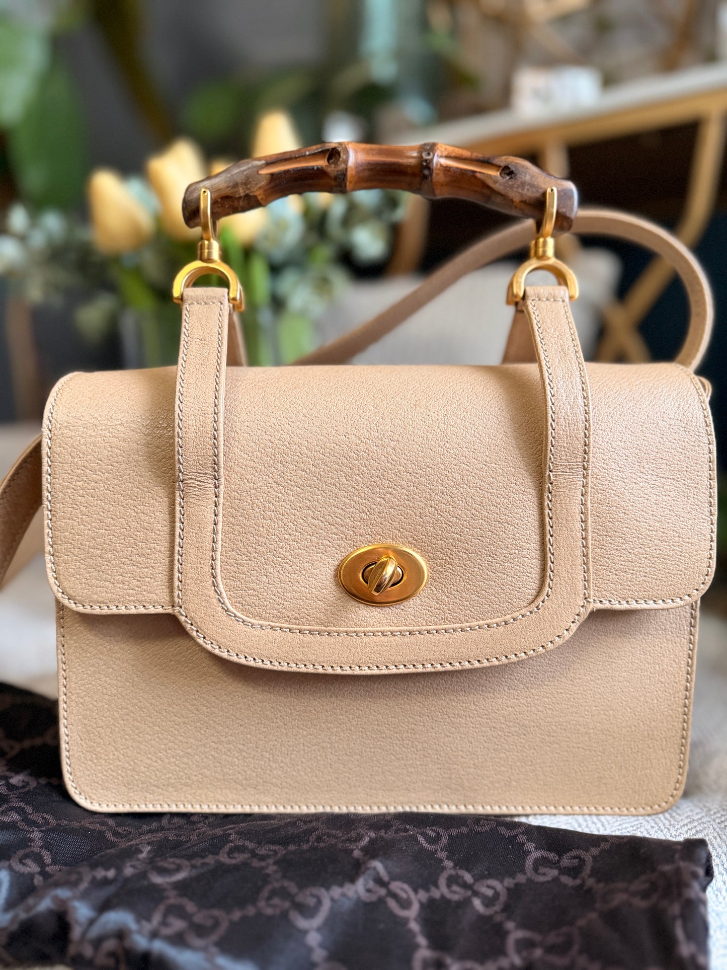 Vintage Gucci with Bamboo Top Handle