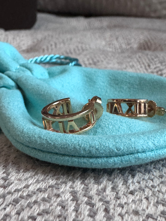 Tiffany&Co 18k Atlas Hoops in Rose Gold