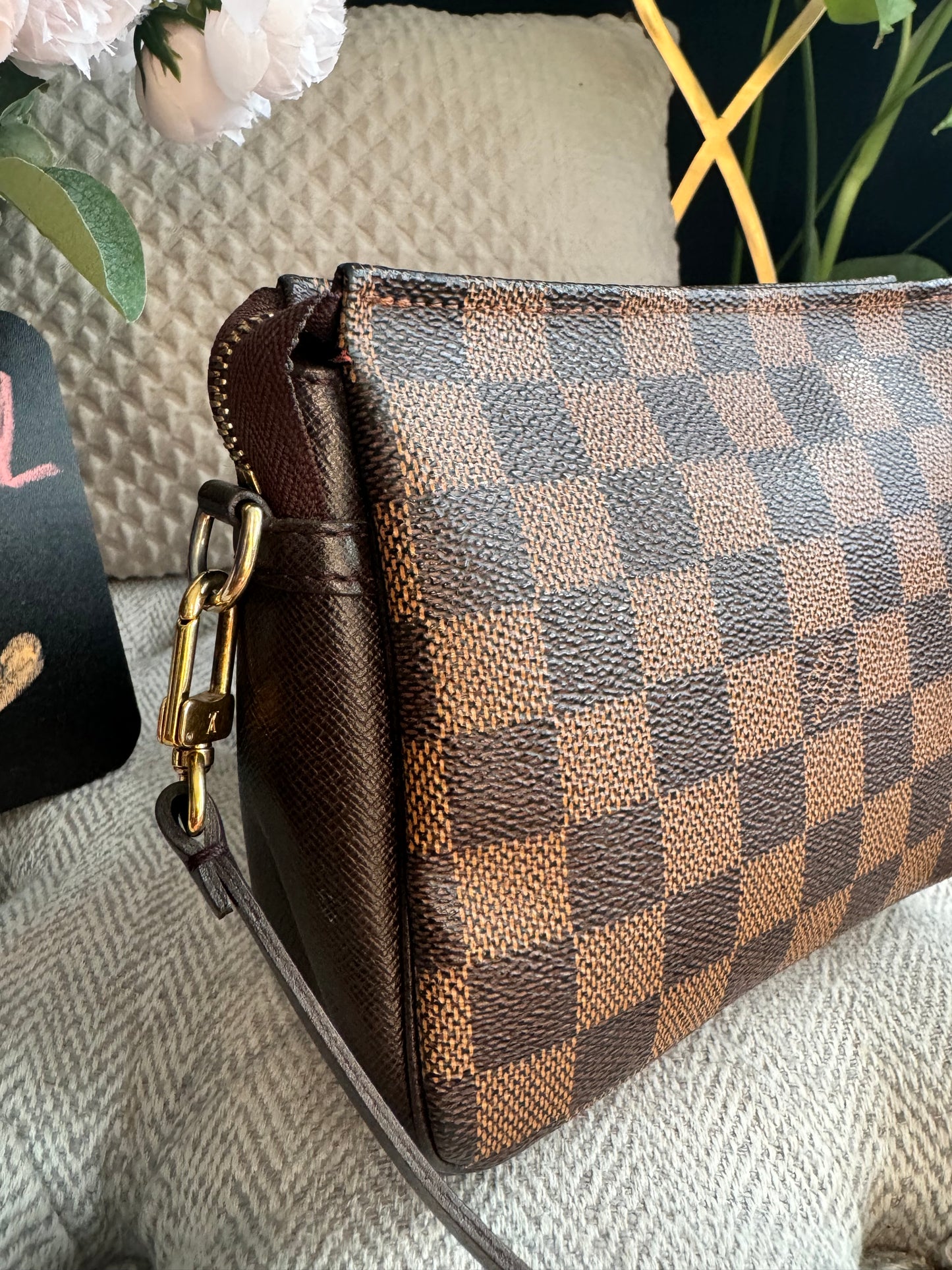 Louis Vuitton Trousse Pochette in Damier Ebene