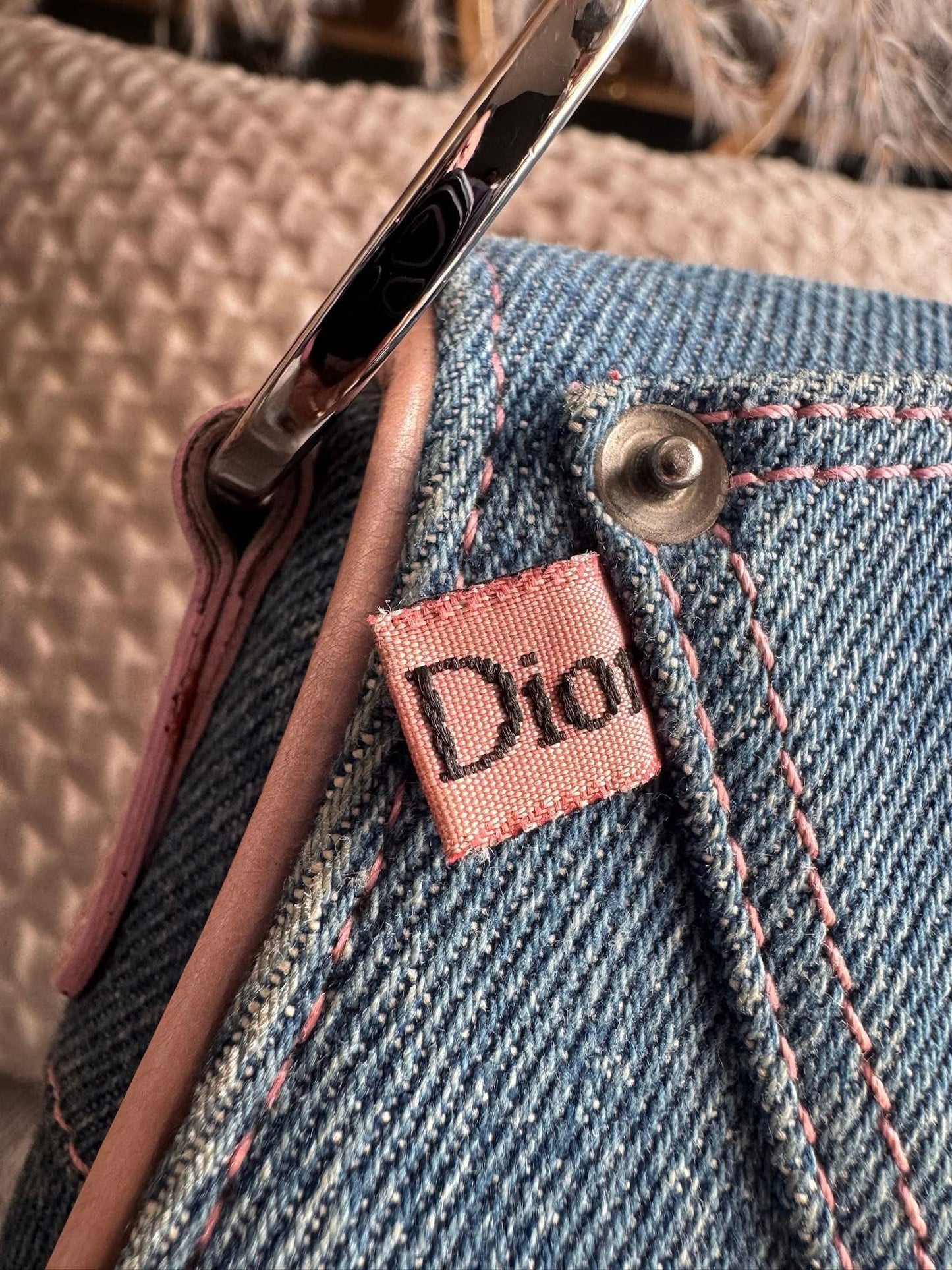 DIOR Vintage Denim Saddle in Medium