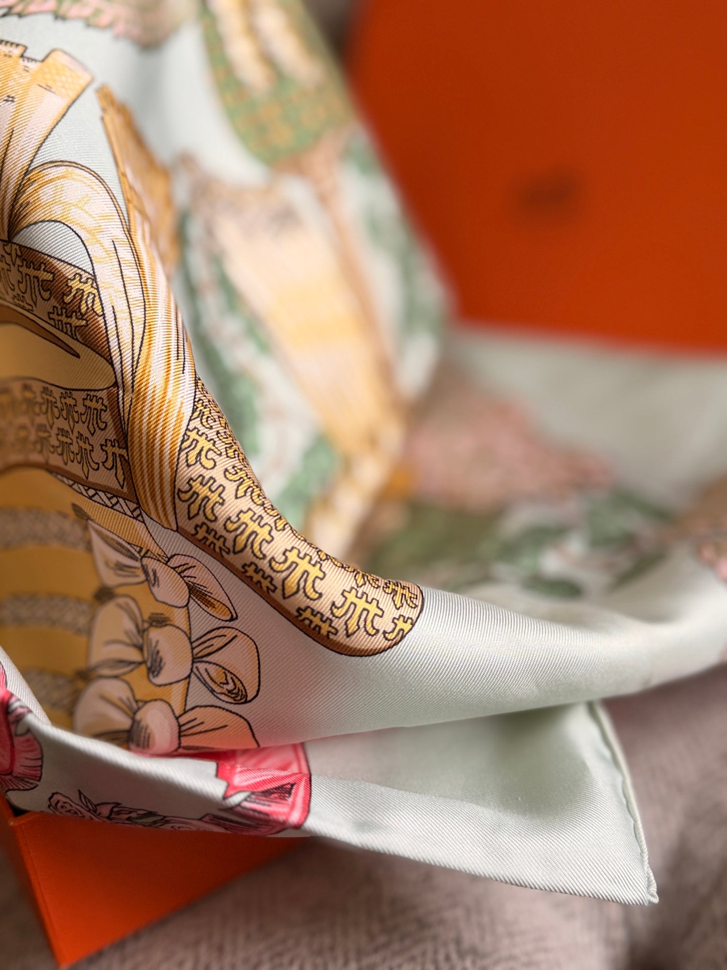 Hermes Multicolor Carré 90 silk handkerchief circa 90's Collection.