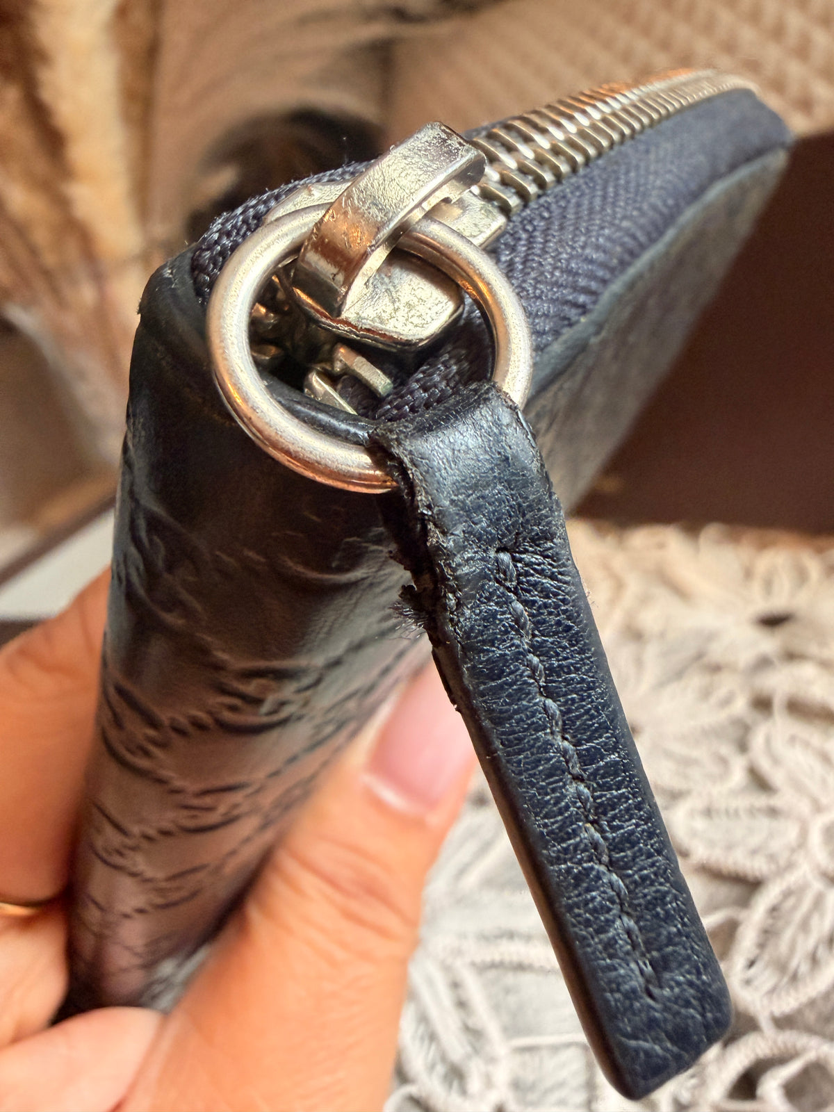 GUCCI
Blue Micro Guccissima Leather Long Zippy Organizer Wallet
