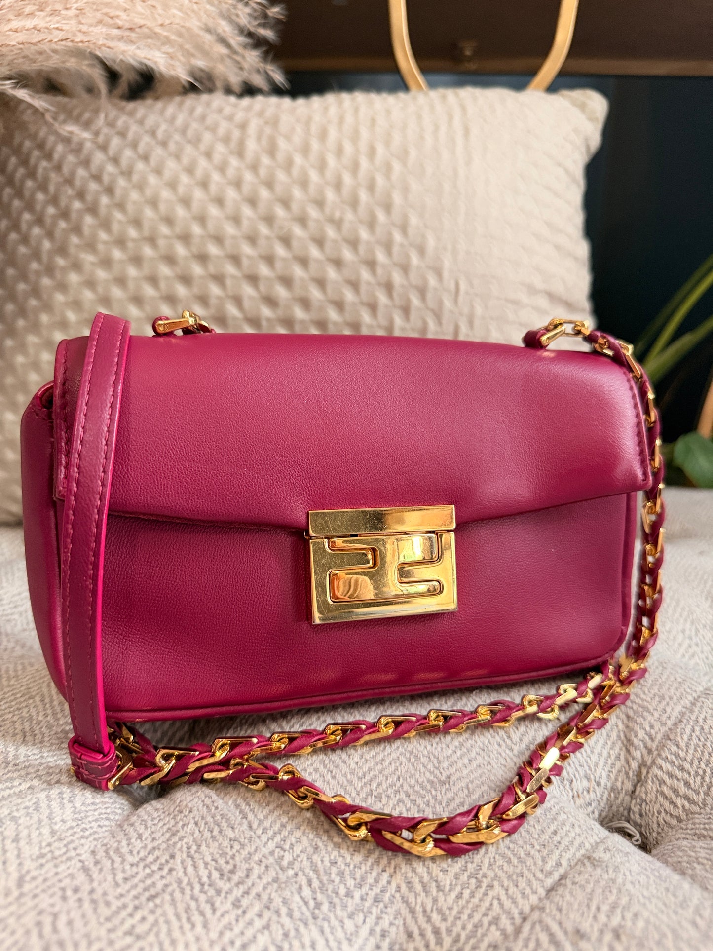 FENDI Shiny Nappa Mini Be Baguette