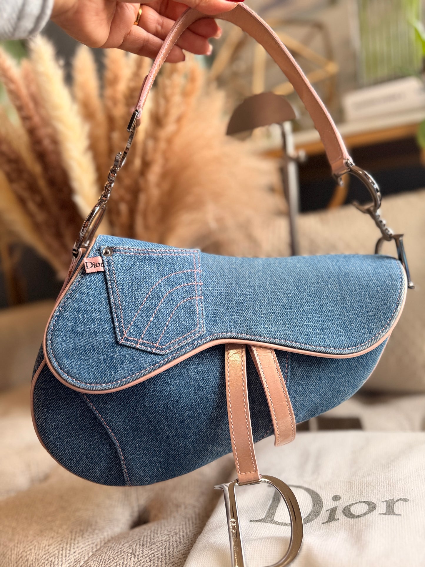 DIOR Vintage Denim Saddle in Medium