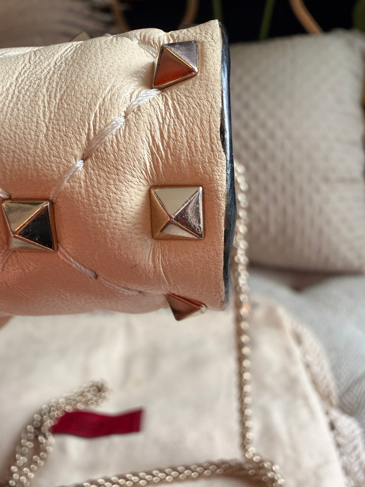 Valentino Rockstud Spike Leather Crossbody Clutch Bag