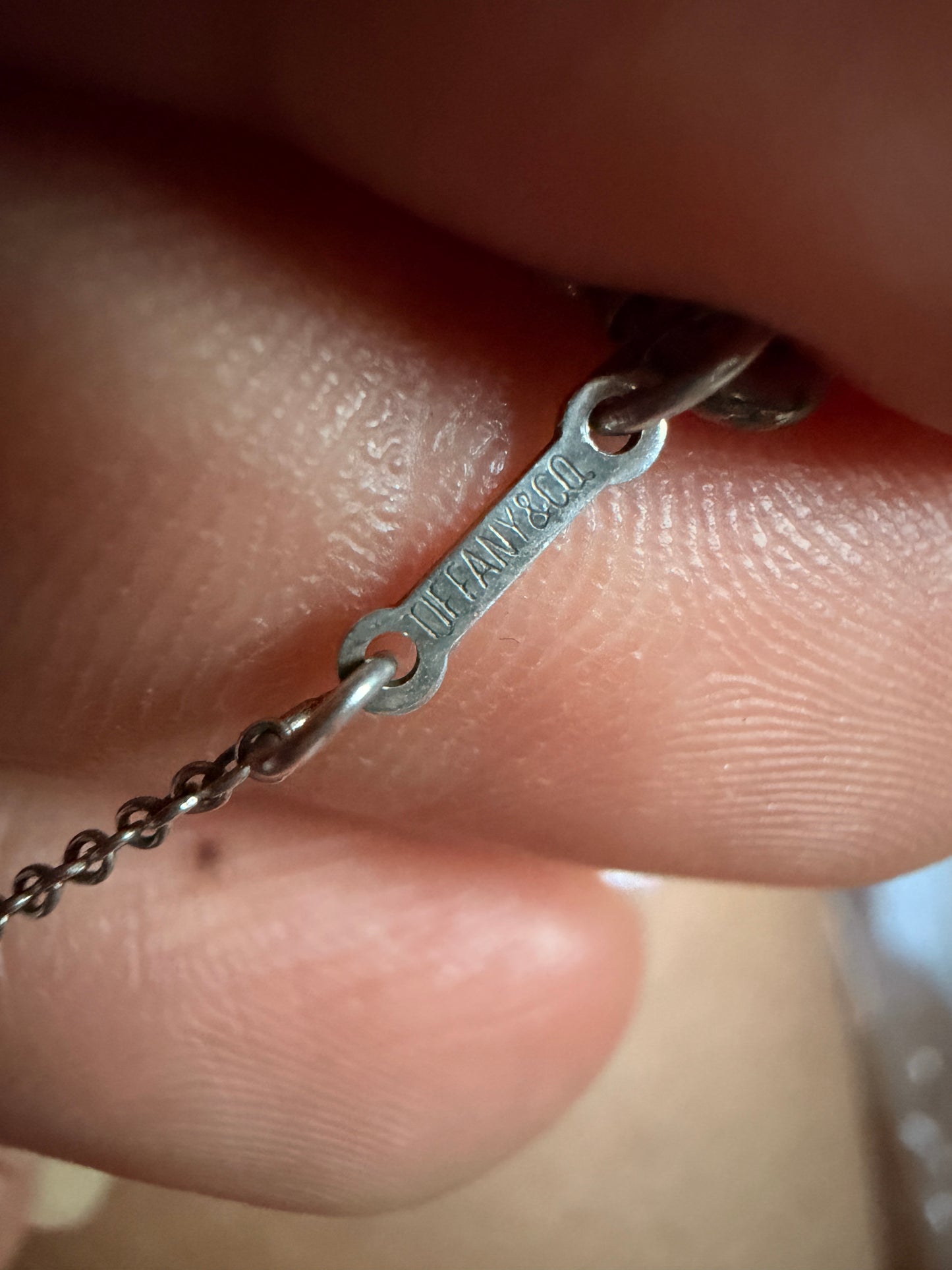 Tiffany & Co. 9mm Sterling Silver Bean Necklace