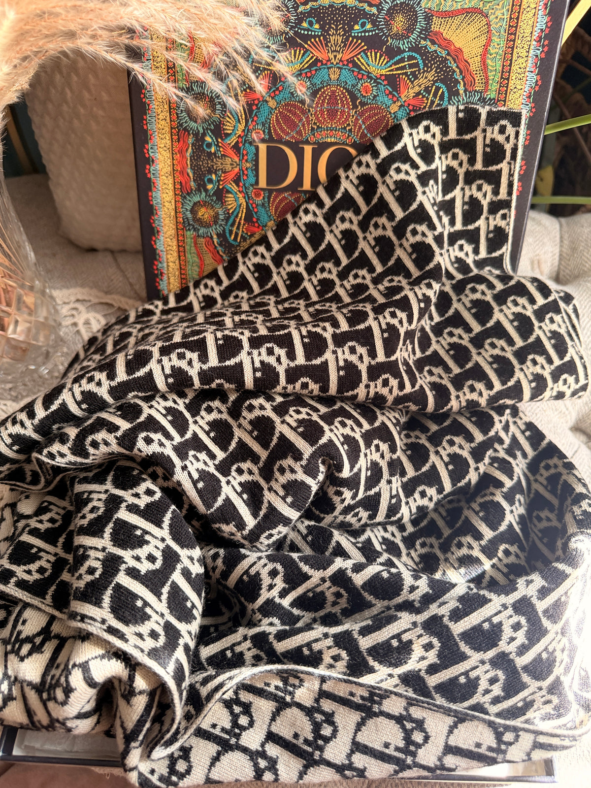Christian Dior Wool Oblique Scarf