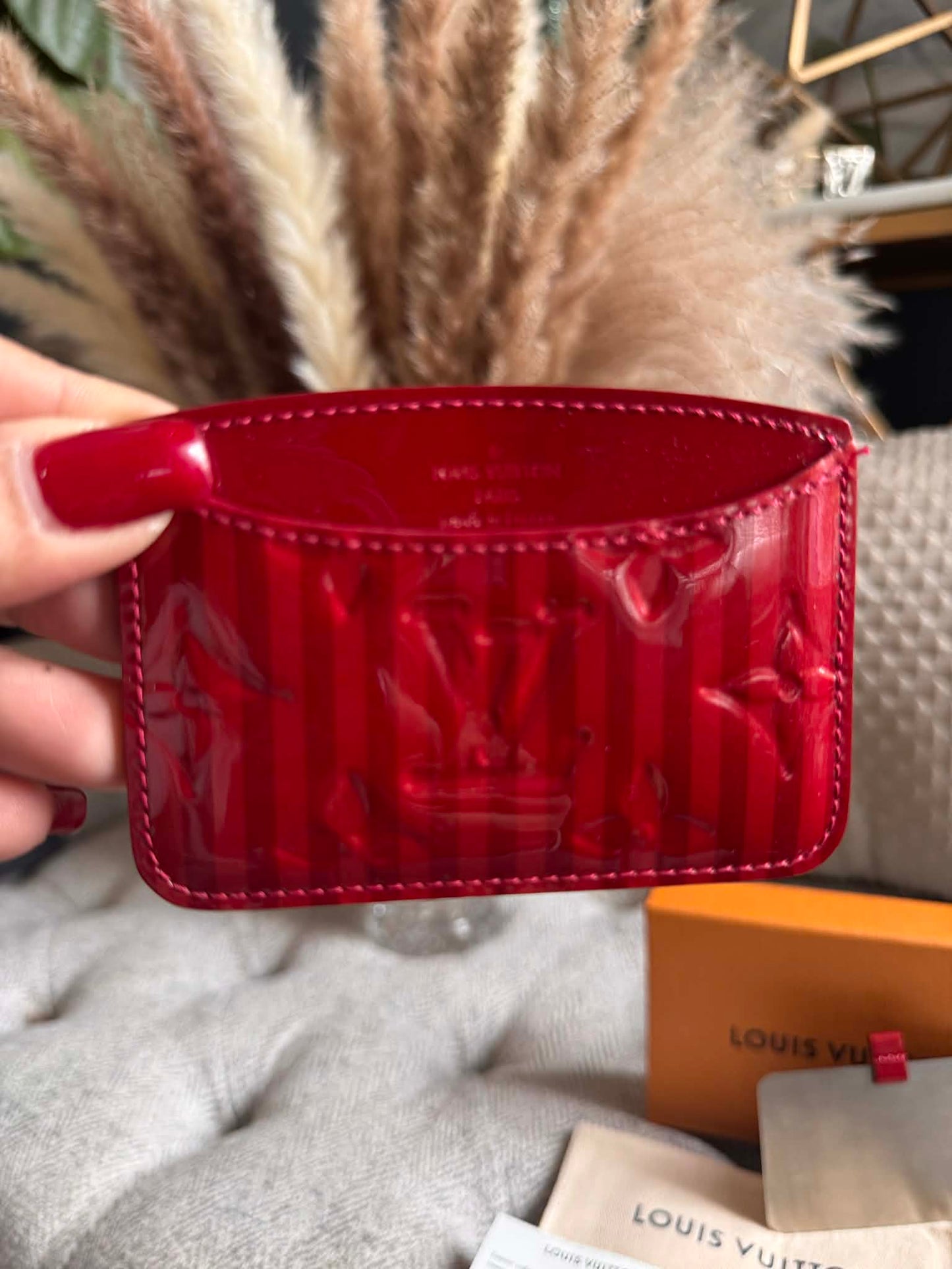Louis Vuitton Amarante Rayures Monogram Vernis Mirror Case