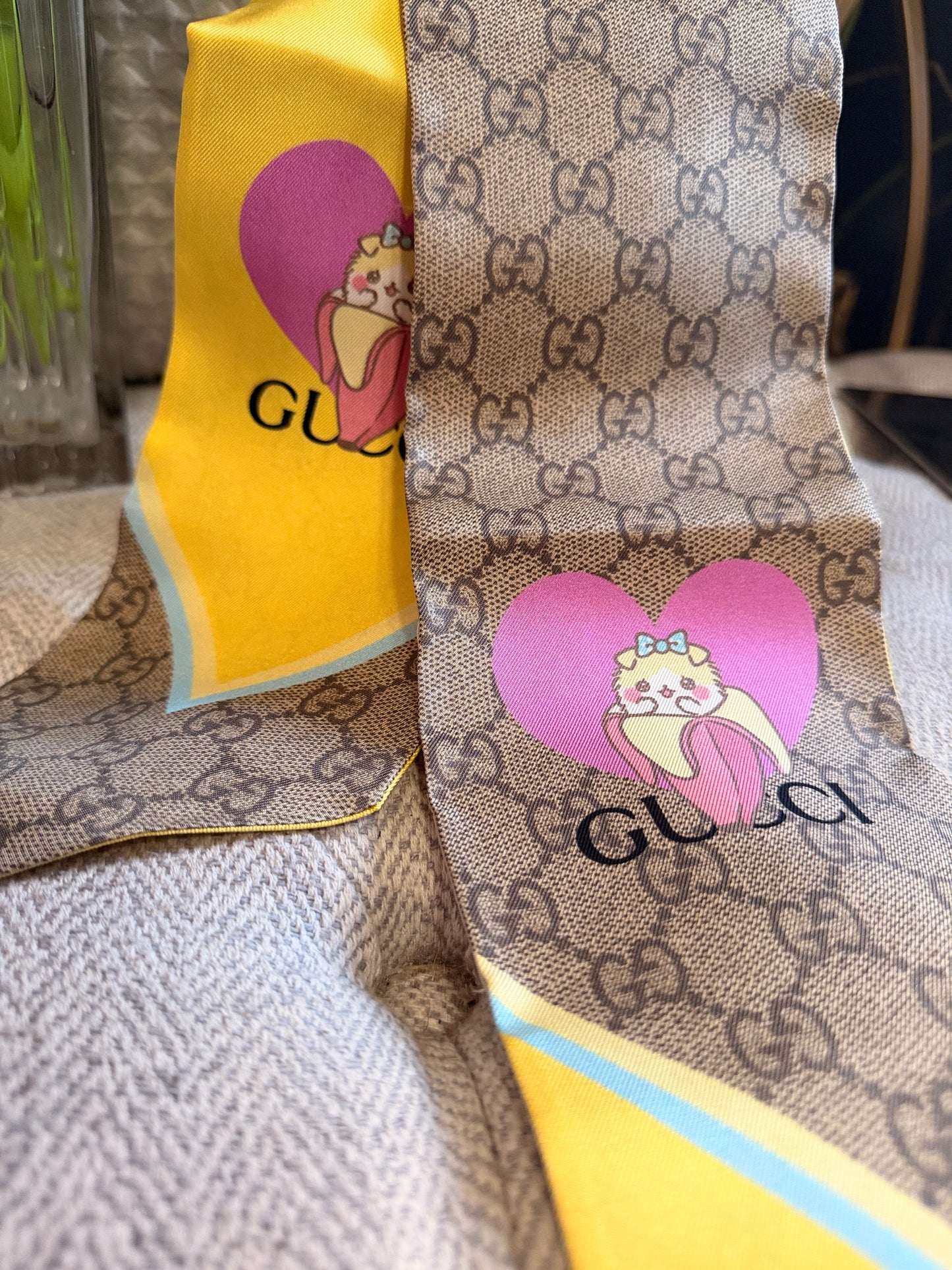 Gucci Bananya Scarf/Twilly Brand New in Box