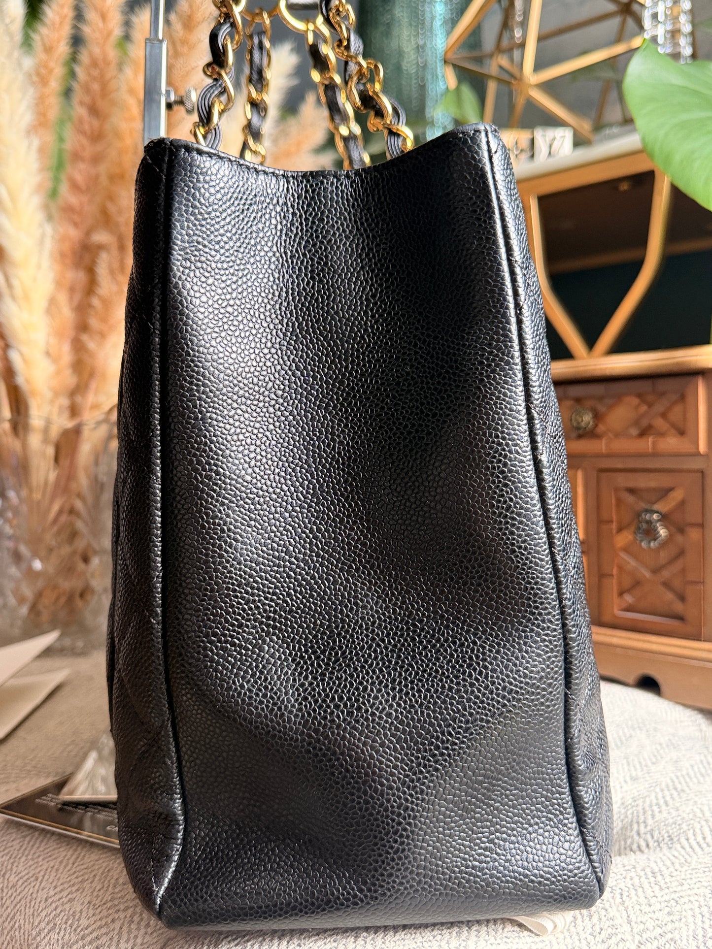 Chanel GST in Black with Gold Hardware
