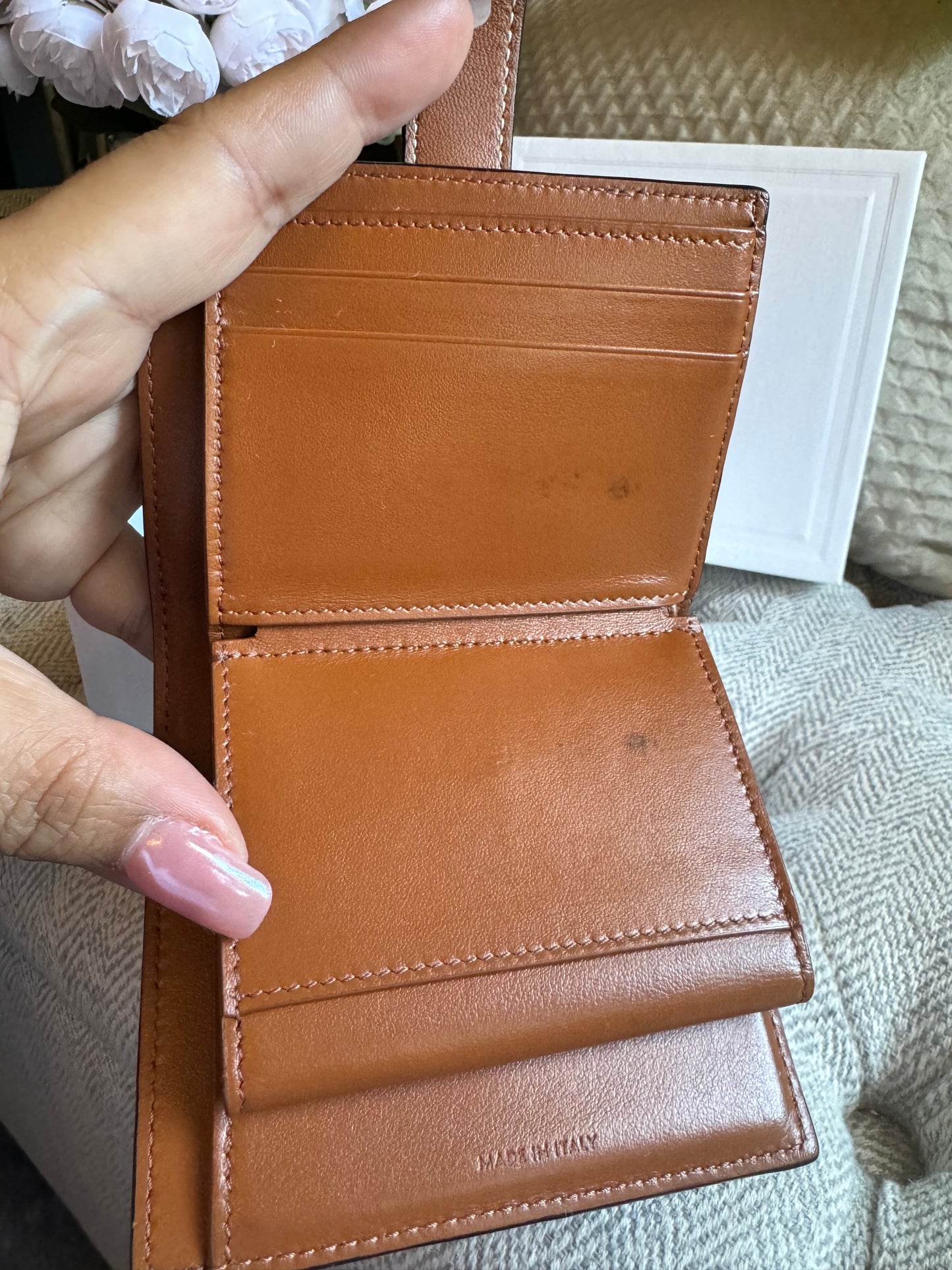 Celine SMALL WALLET IN TRIOMPHE CANVAS AND LAMBSKIN