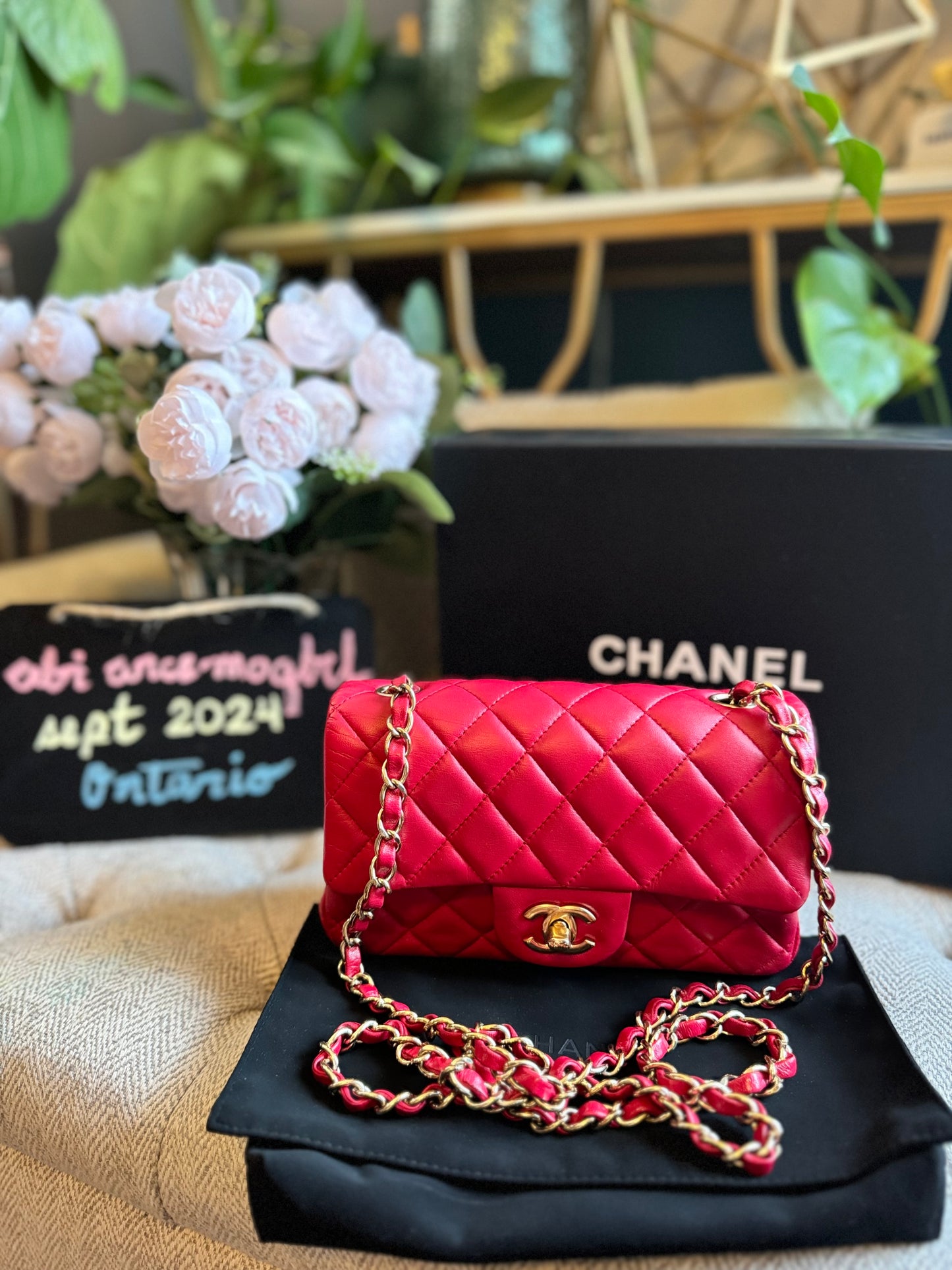 Chanel Mini Rectangle in GHW