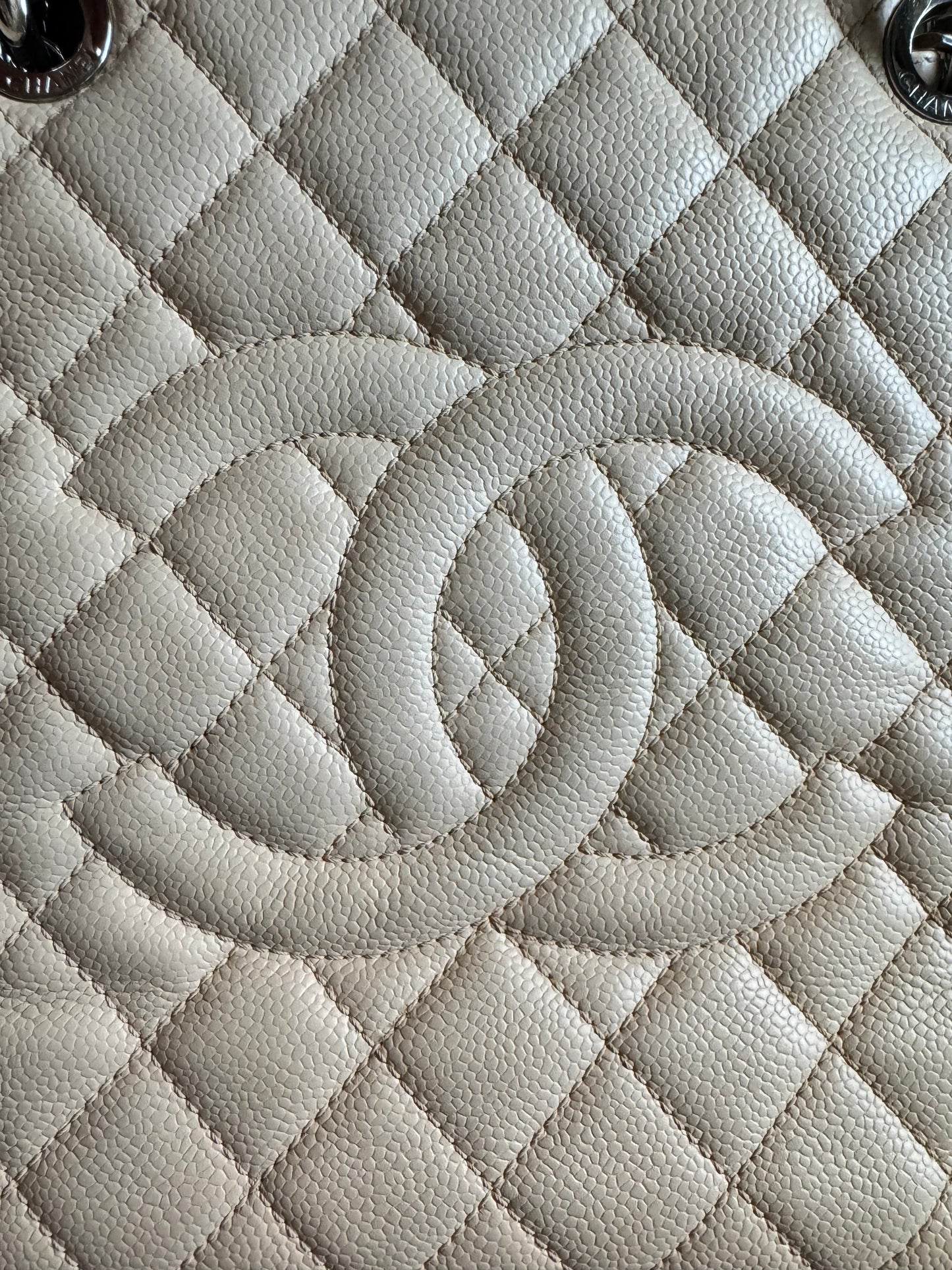 Chanel GST in Beige with Silver Hardware