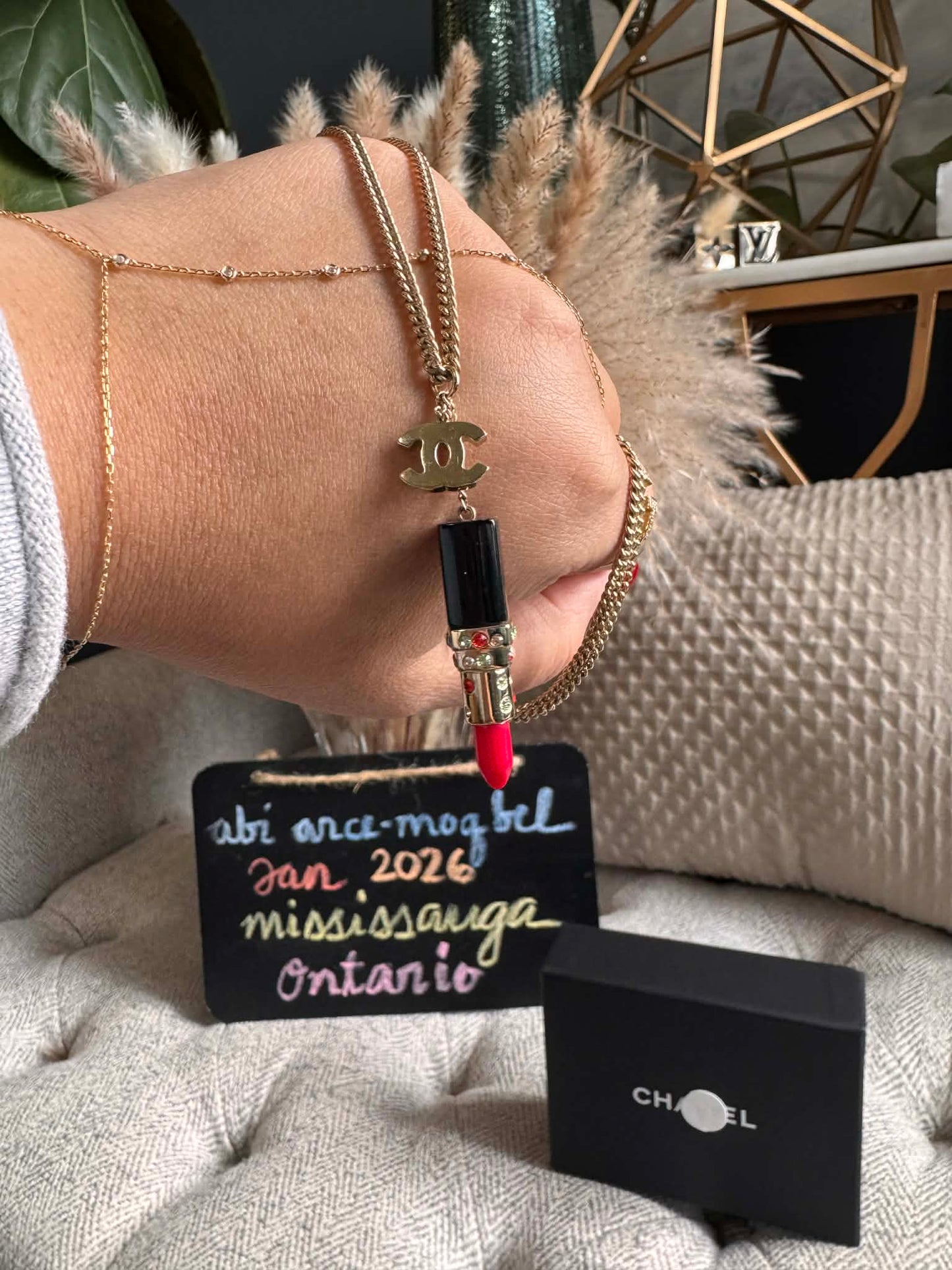 Chanel Lipstick Pendant-Necklace