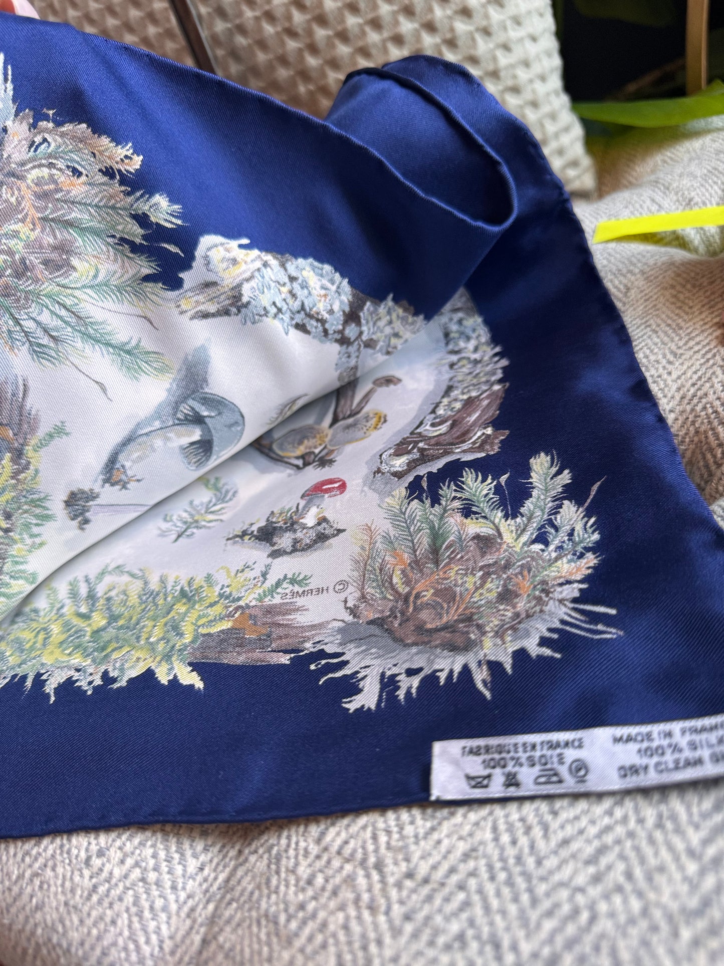 Hermes Champignons Silk Scarf