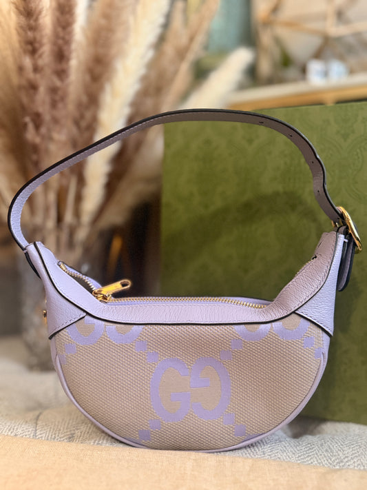 Gucci Jumbo GG Half-moon Mini Hobo