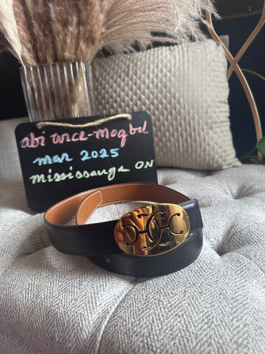 Hermes Belt with Gold Buckle