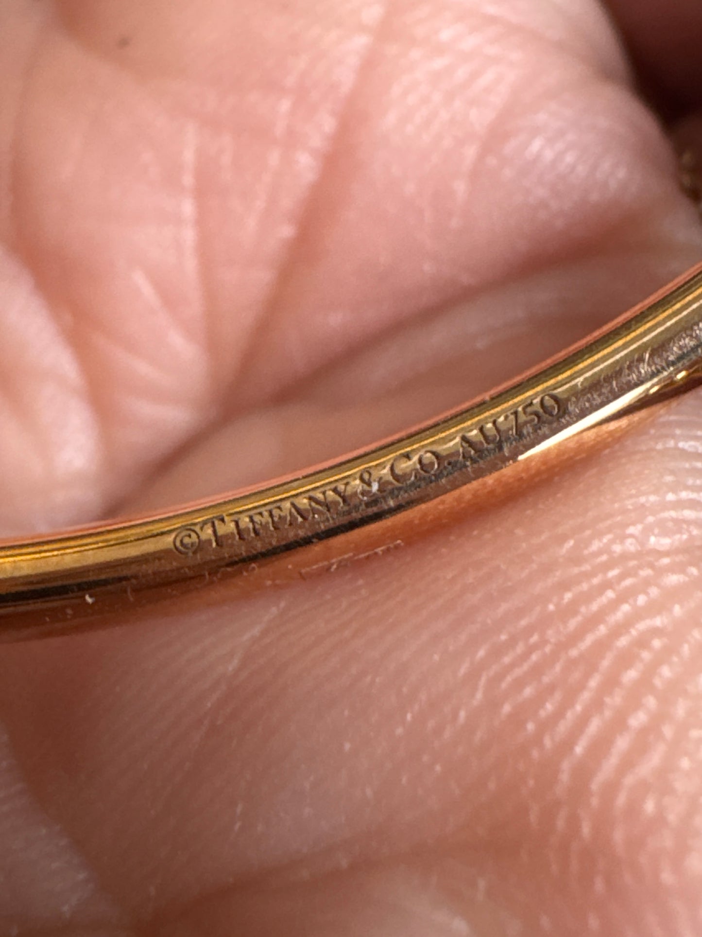 Tiffany & Co Retired & HTF Moonstone 18k RG Bangle