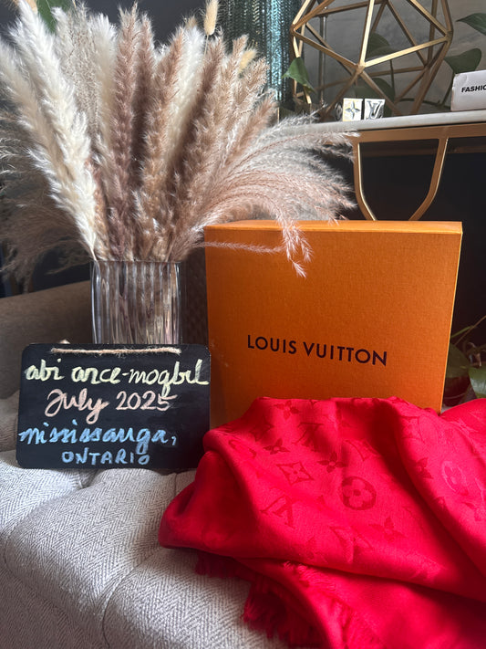 Louis Vuitton Red Monogram Stole