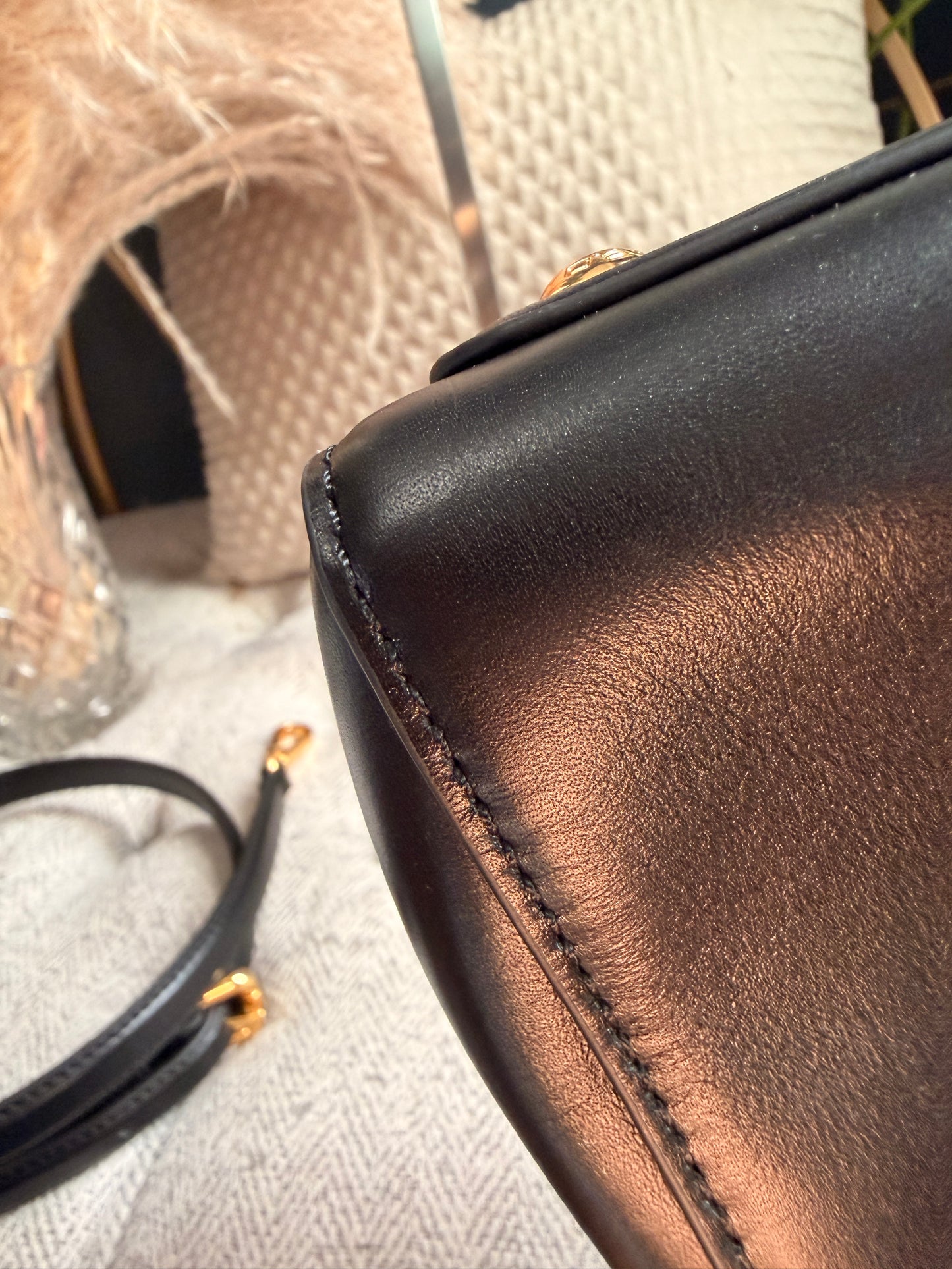 ETRO Small Vela in Black with Gold Hardware