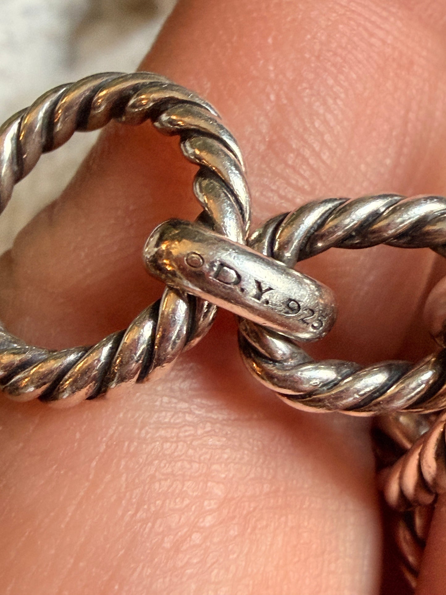 David Yurman Cushion Chain Toggle bracelet with Sapphires