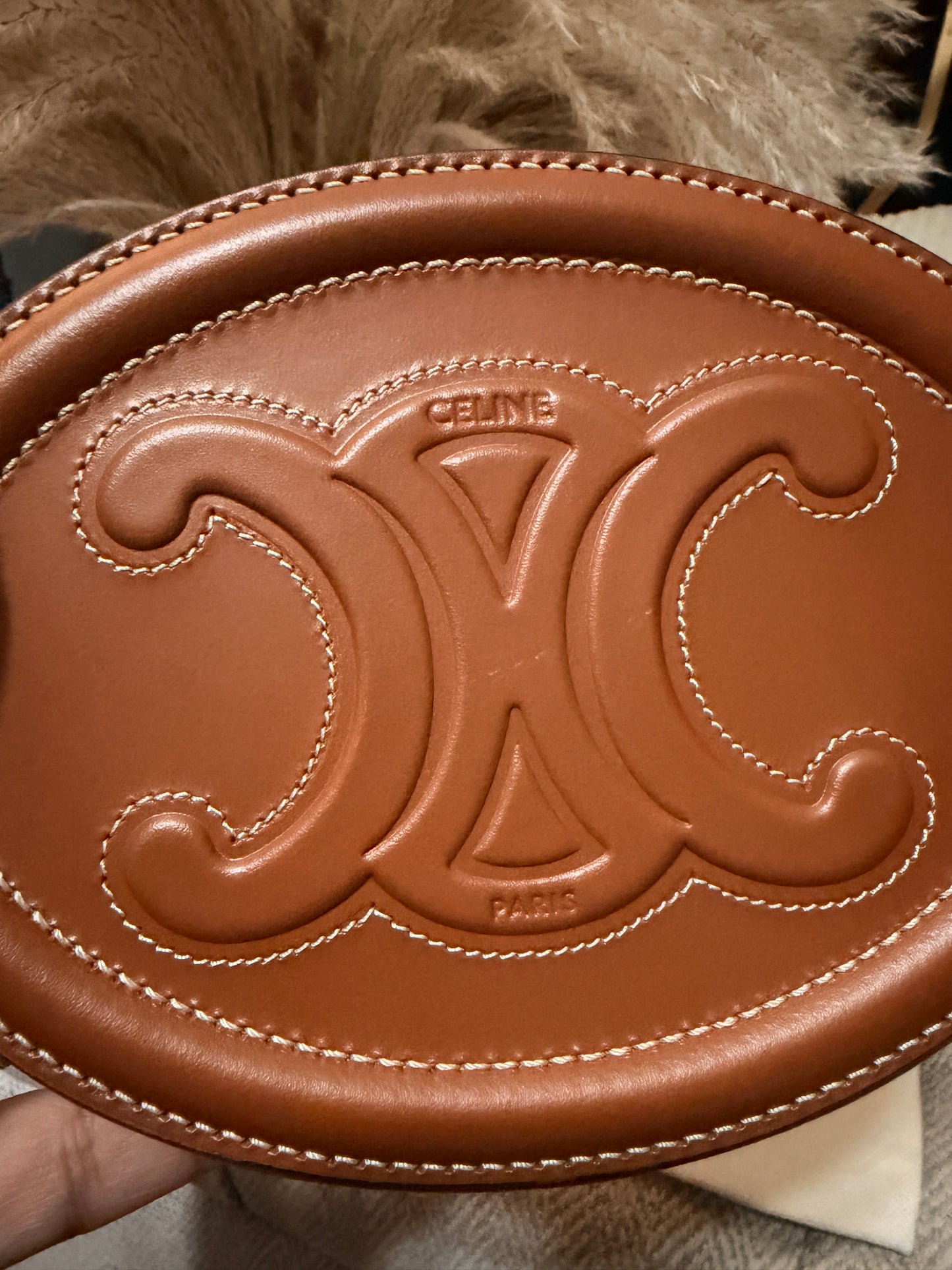 Celine Oval Triomphe Bag in Calfskin