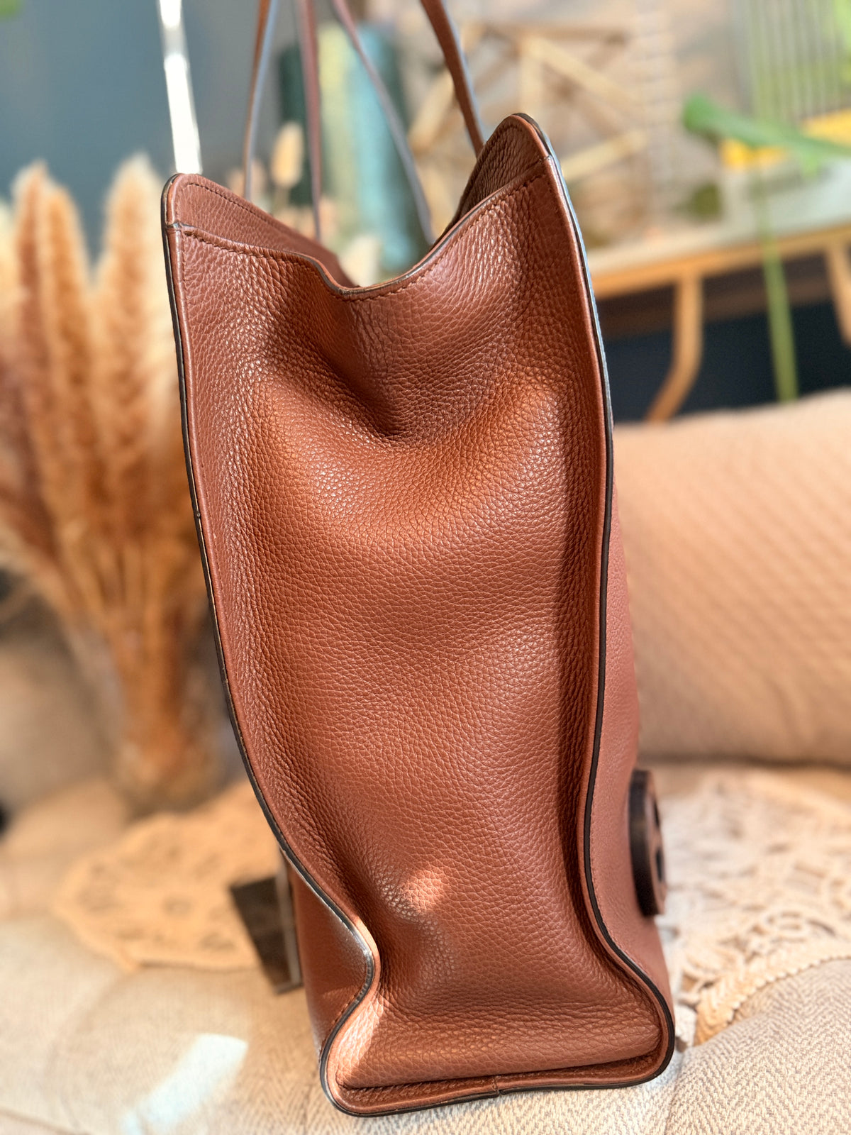 Gucci Leather Interlocking GG Tote