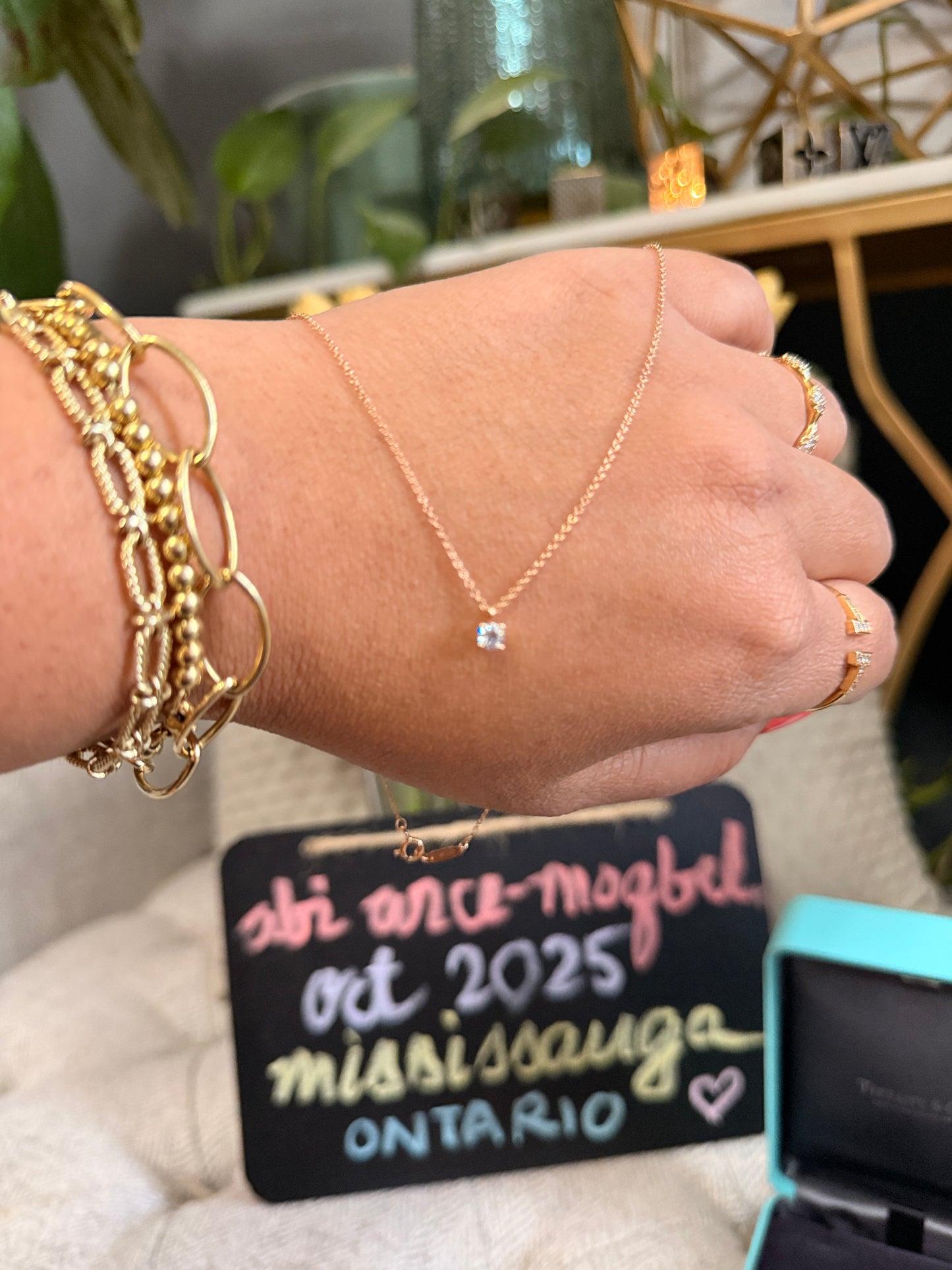 Tiffany & Co 18k Rose Gold Solitaire Necklace