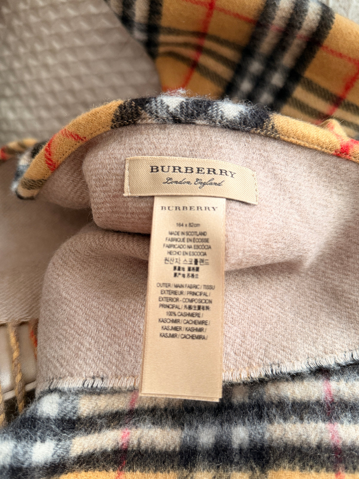 Burberry 100% Cashmere Scarf