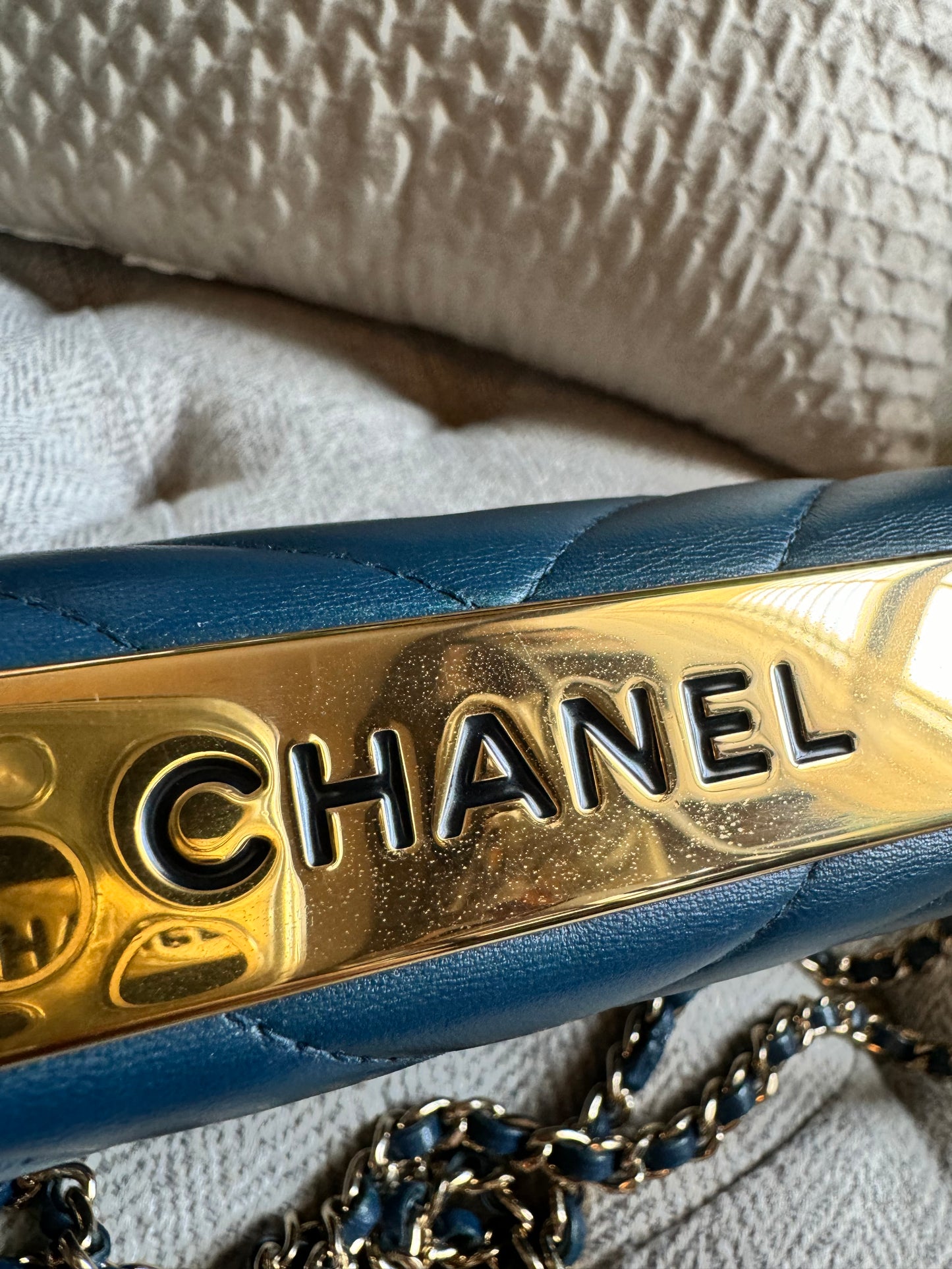 Chanel Trendy WOC in Blue with GHW