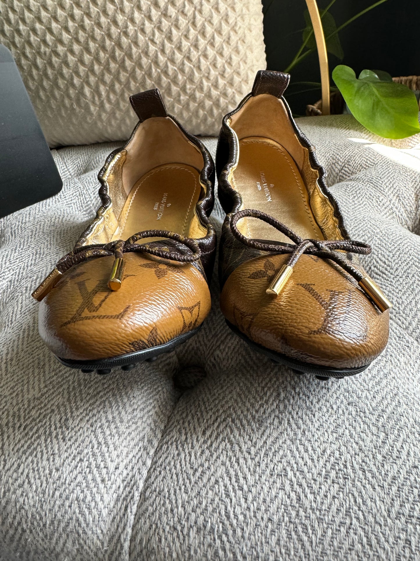 Louis Vuitton Monogram Reverse Ballerinas