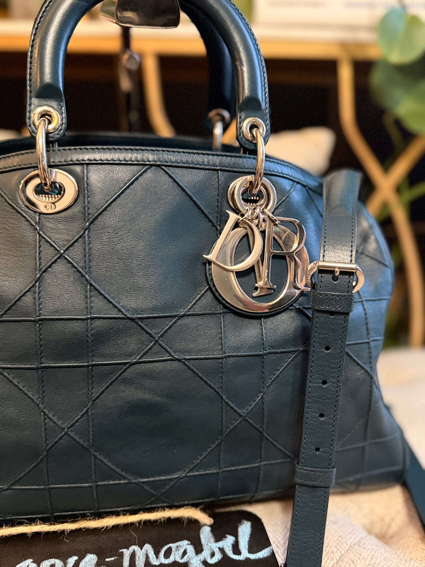 Dior Granville Leather Boston Bag