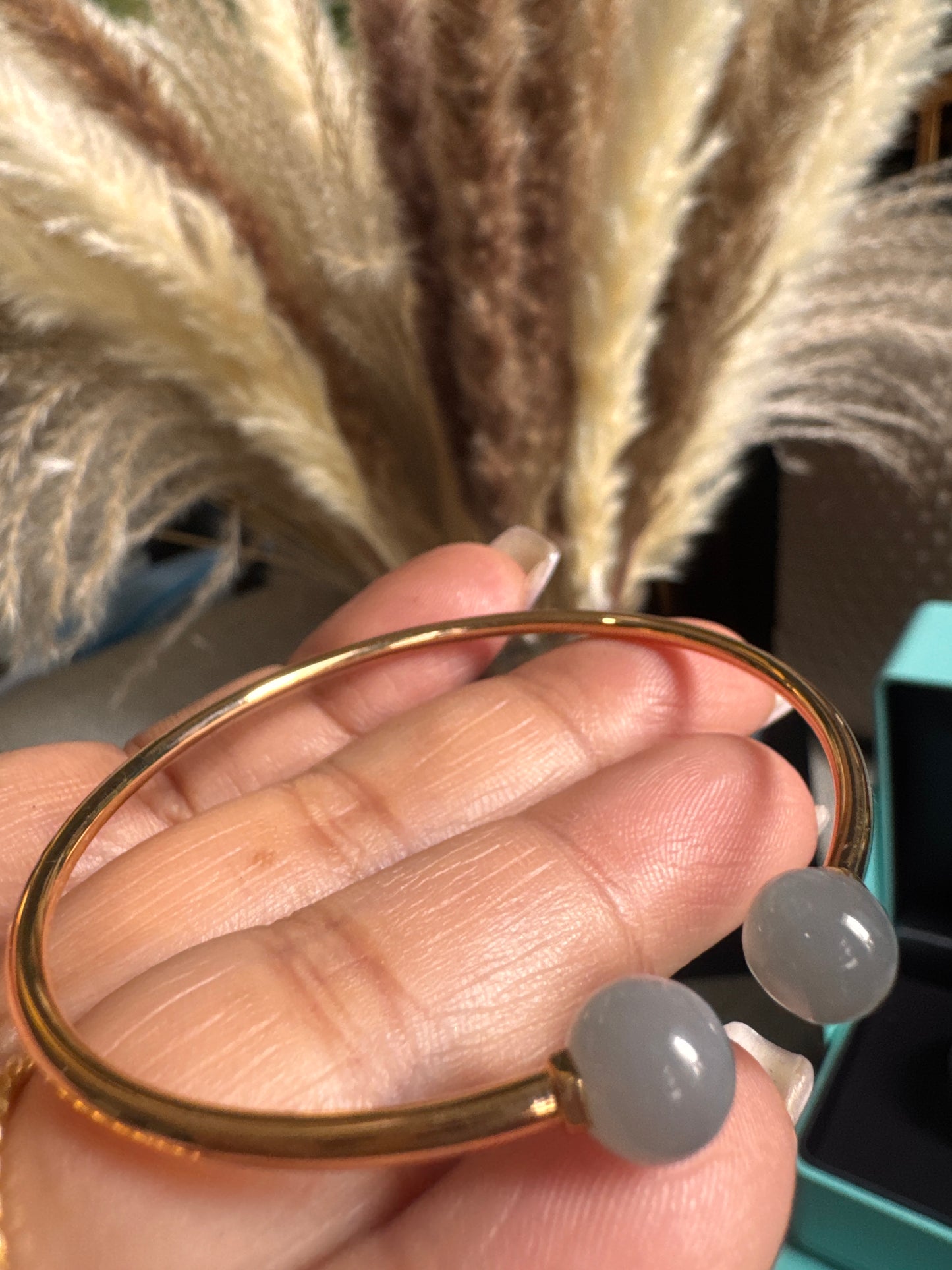 Tiffany & Co Retired & HTF Moonstone 18k RG Bangle