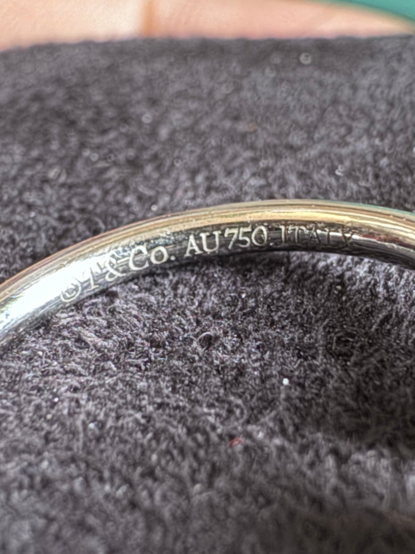 Tiffany&Co T Wire Ring in White Gold sz4.25