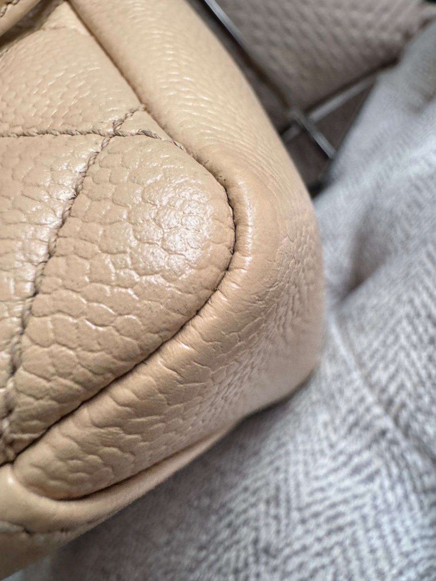 Chanel GST in Beige Caviar with Gold Hardware