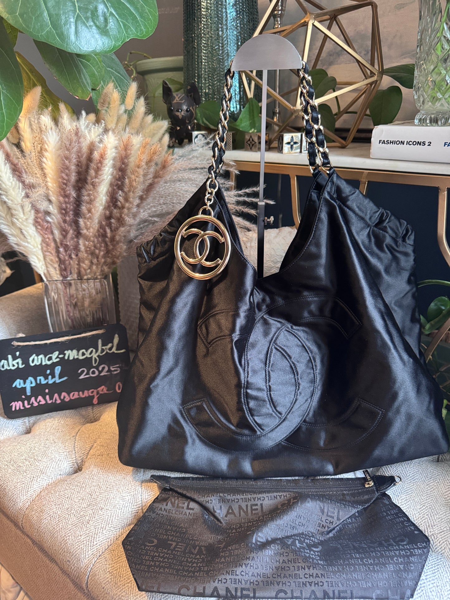 Chanel Coco Cabas Satin Tote