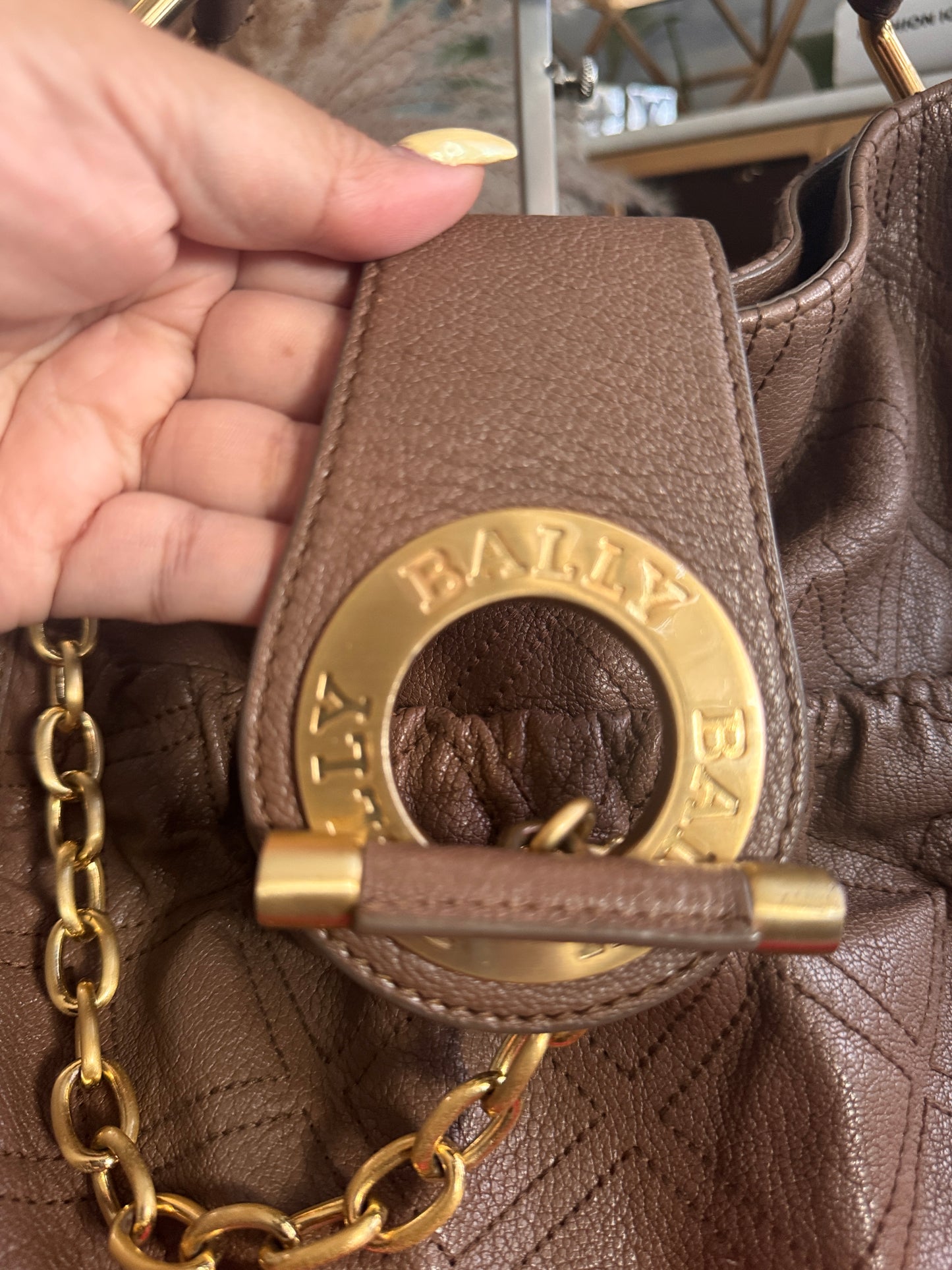 Bally Vintage Quilted Leather Hobo