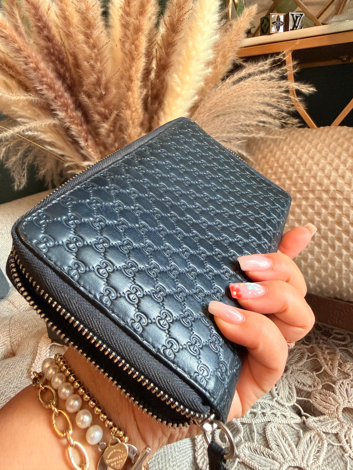 GUCCI
Blue Micro Guccissima Leather Long Zippy Organizer Wallet