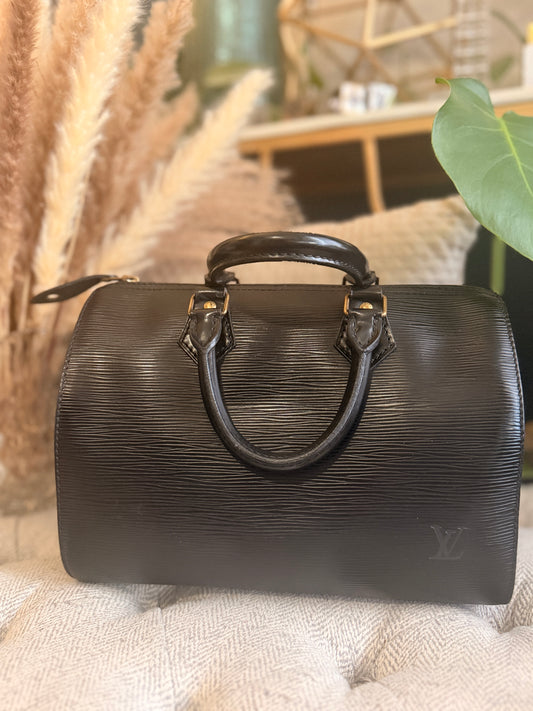 Louis Vuitton Speedy 25 in Epi Noir
