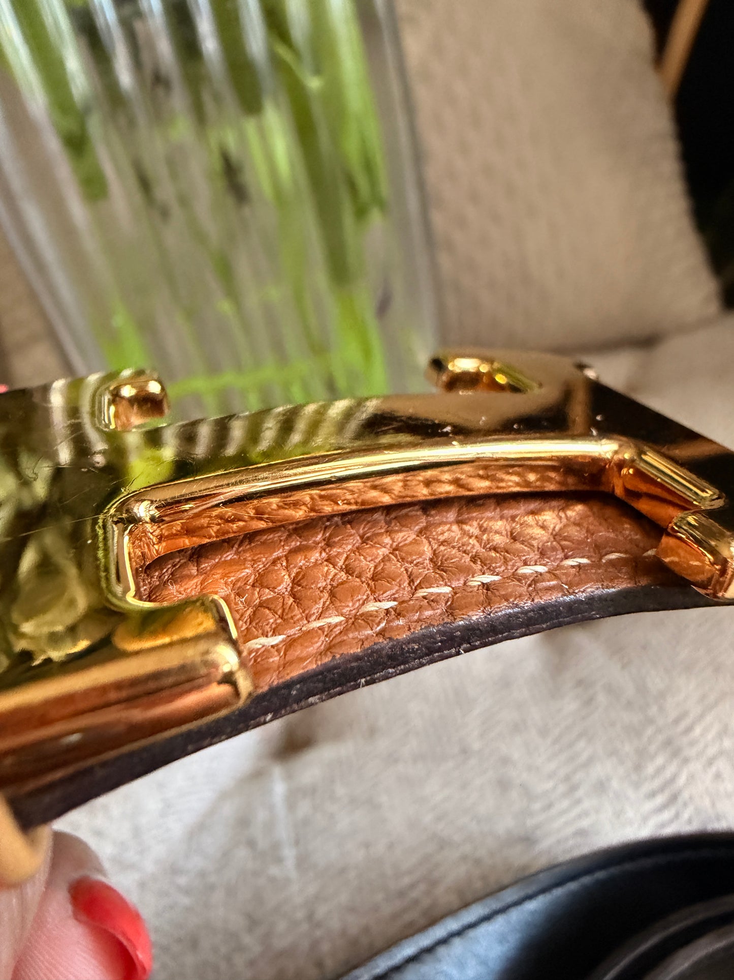 Hermes Constance Belt size 90