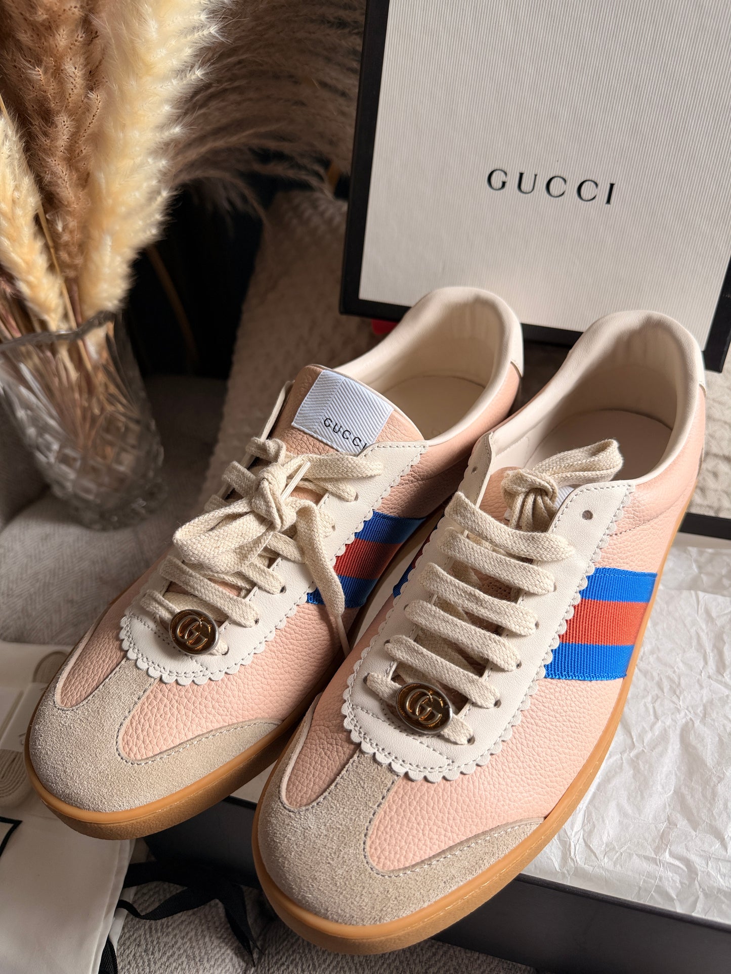 NEW in BOX Gucci G74 Web Sneakers