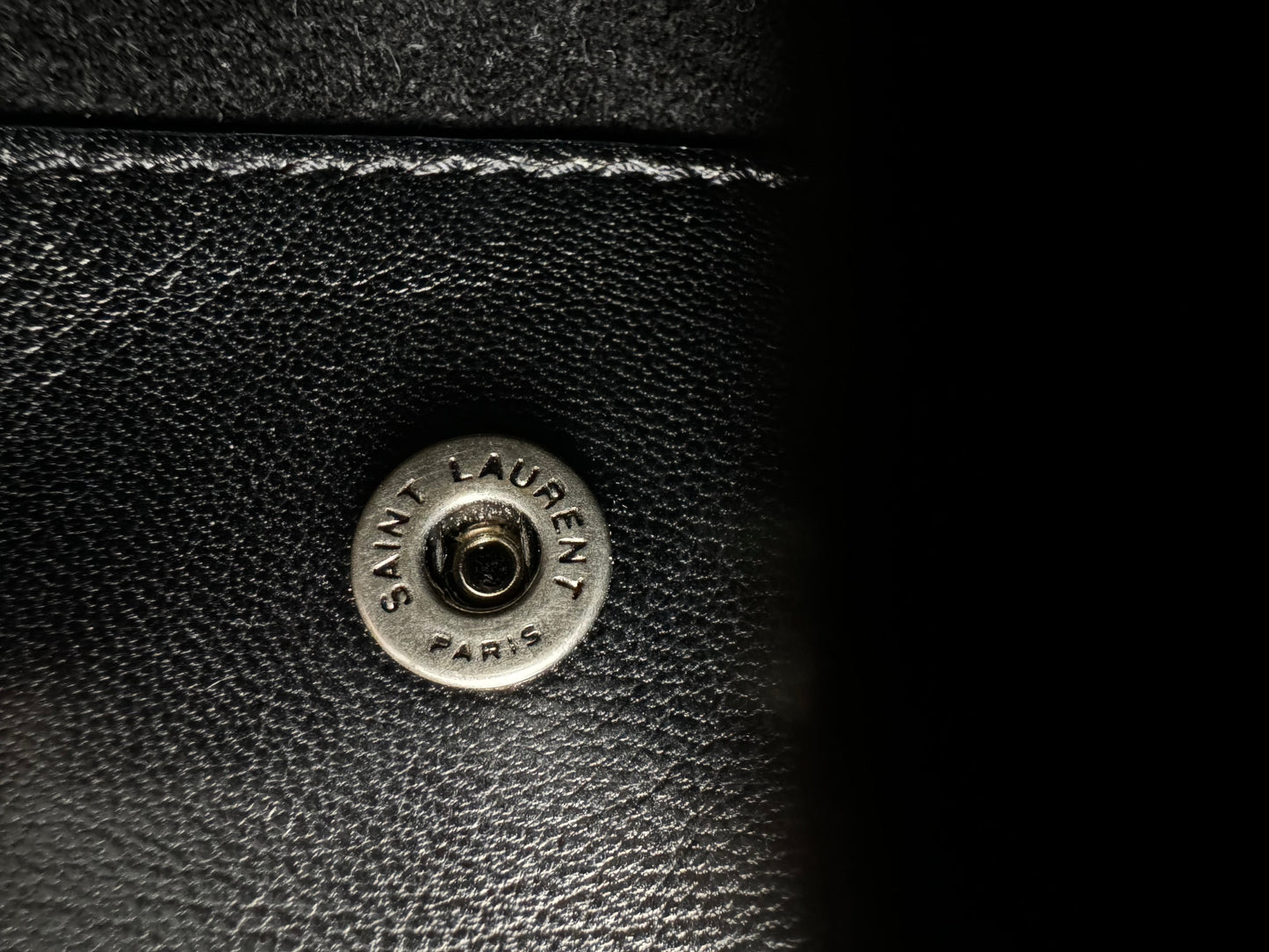 YSL Saint Laurent Black Eel Sac De Jour Bag