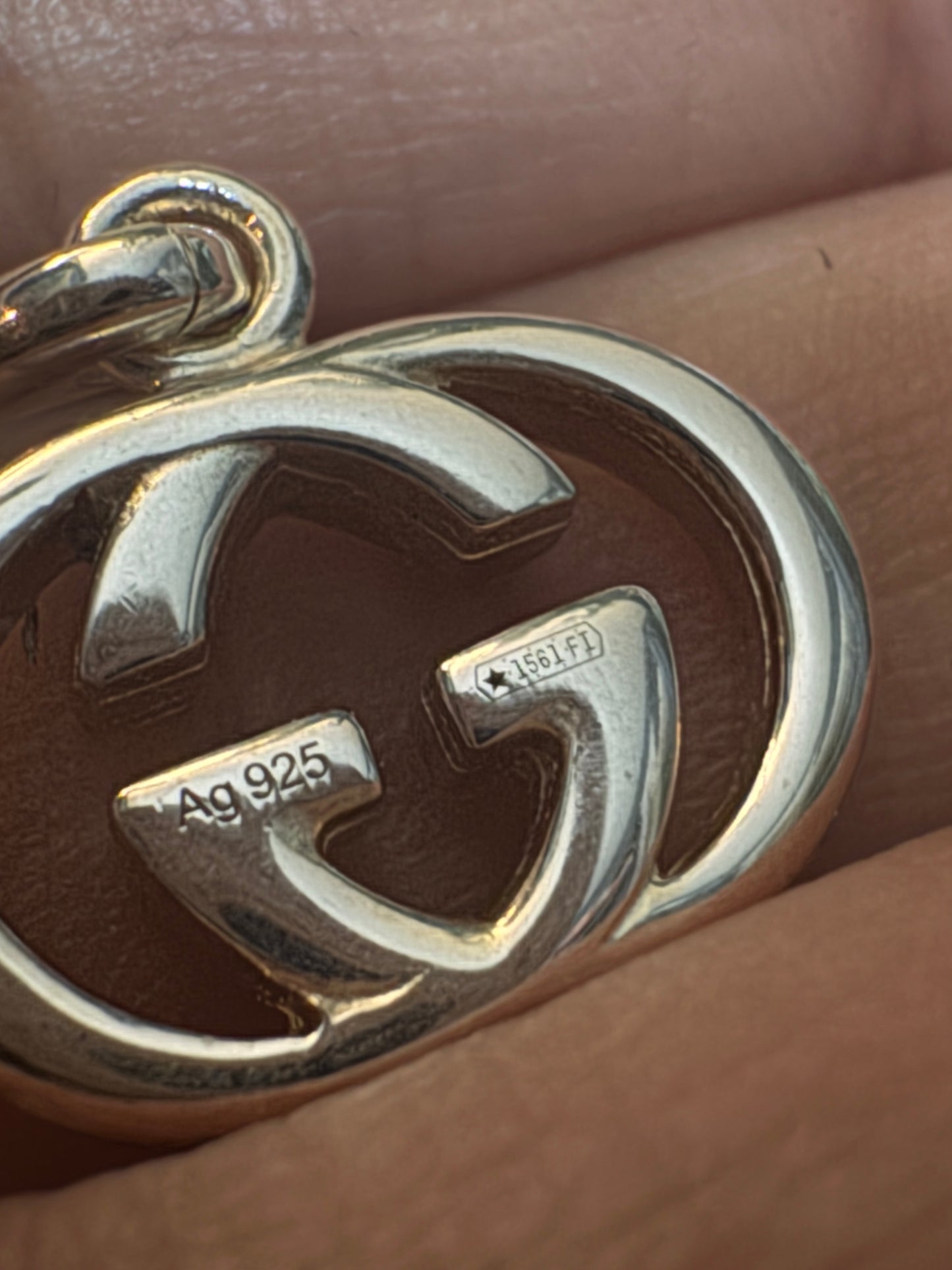 Gucci Sterling Silver 925 Interlocking Dangle Earrings